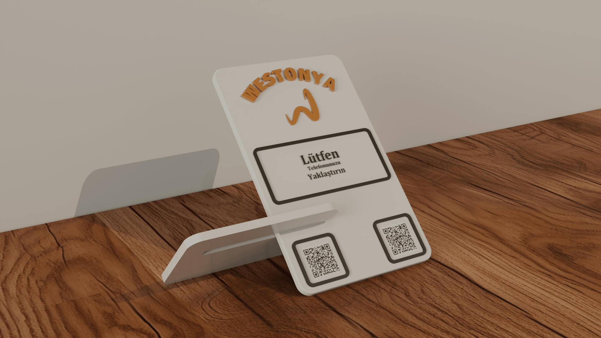 Restoran ve Kafelere Özel Masaüstü NFC ve QR Menü (Kişiselleştirilebilir)