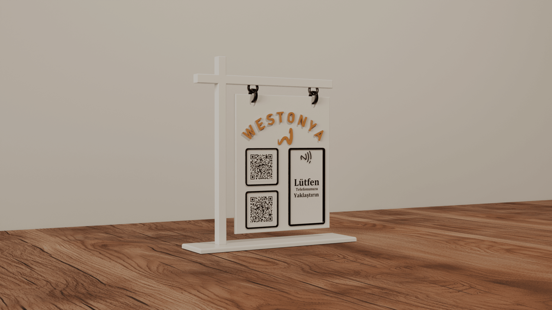 Restoran ve Kafelere Özel Masaüstü NFC ve QR Menü (Kişiselleştirilebilir)