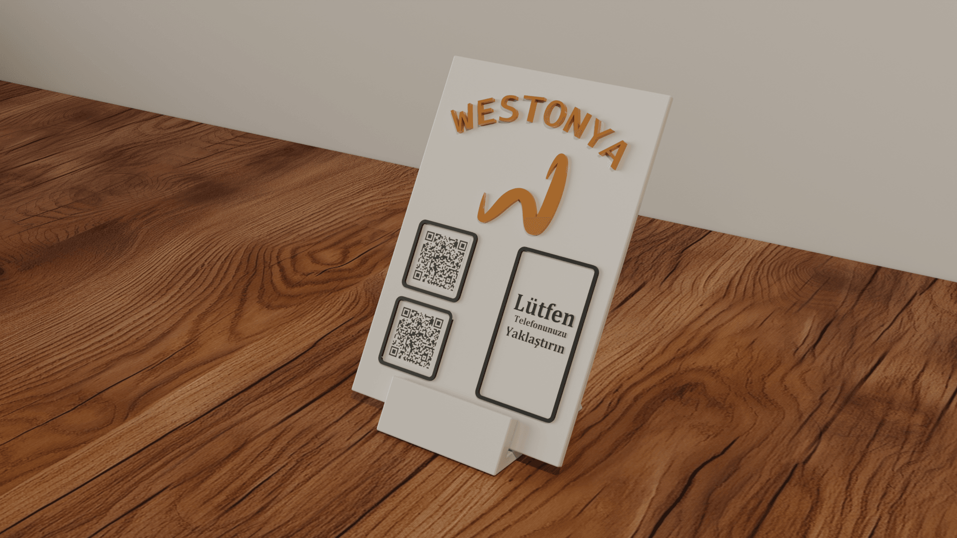 Restoran ve Kafelere Özel Masaüstü NFC ve QR Menü (Kişiselleştirilebilir)