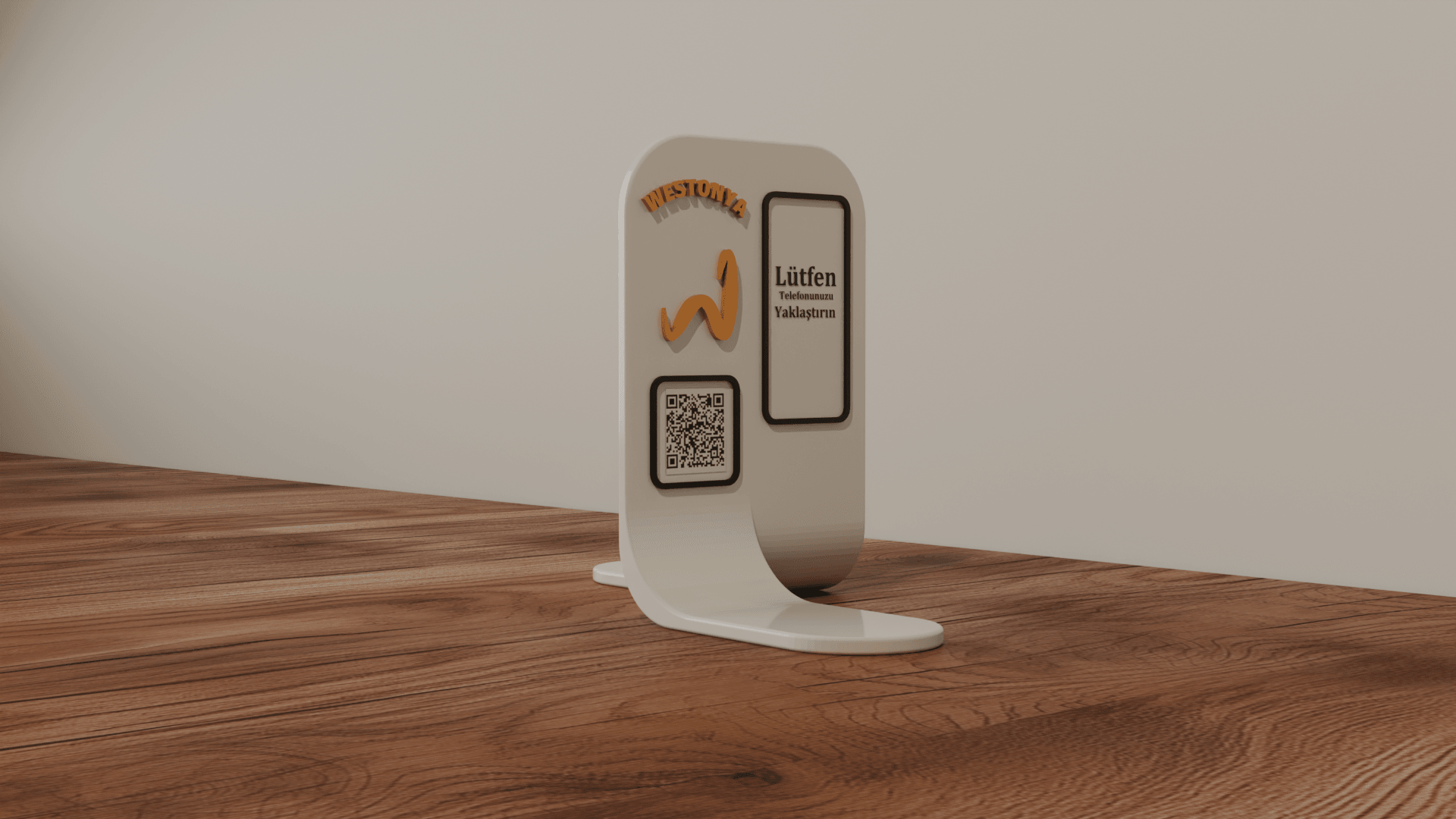 Restoran ve Kafelere Özel Masaüstü NFC ve QR Menü (Kişiselleştirilebilir)