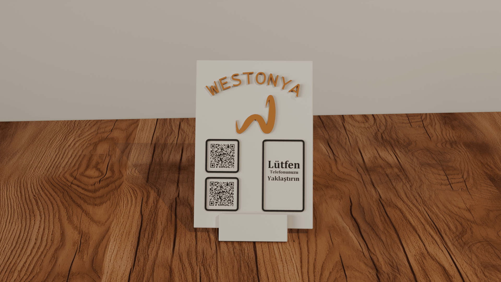 Restoran ve Kafelere Özel Masaüstü NFC ve QR Menü (Kişiselleştirilebilir)
