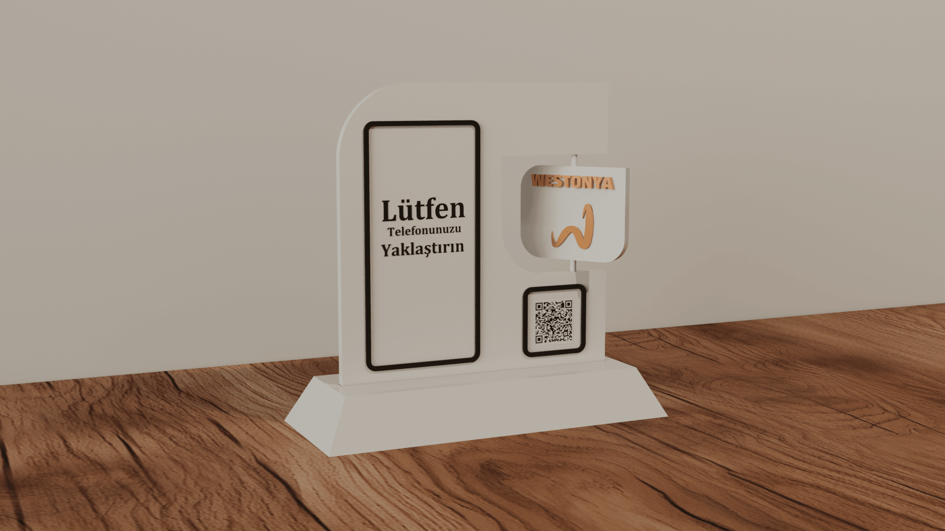 Restoran ve Kafelere Özel Masaüstü NFC ve QR Menü (Kişiselleştirilebilir)