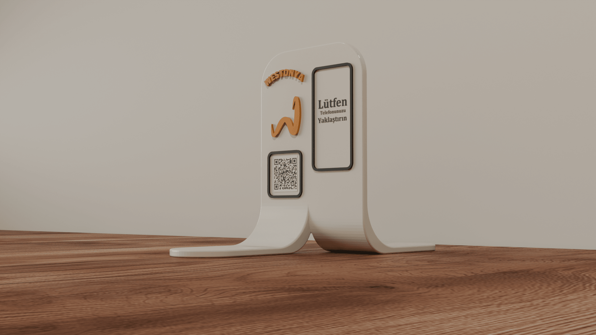 Restoran ve Kafelere Özel Masaüstü NFC ve QR Menü (Kişiselleştirilebilir)