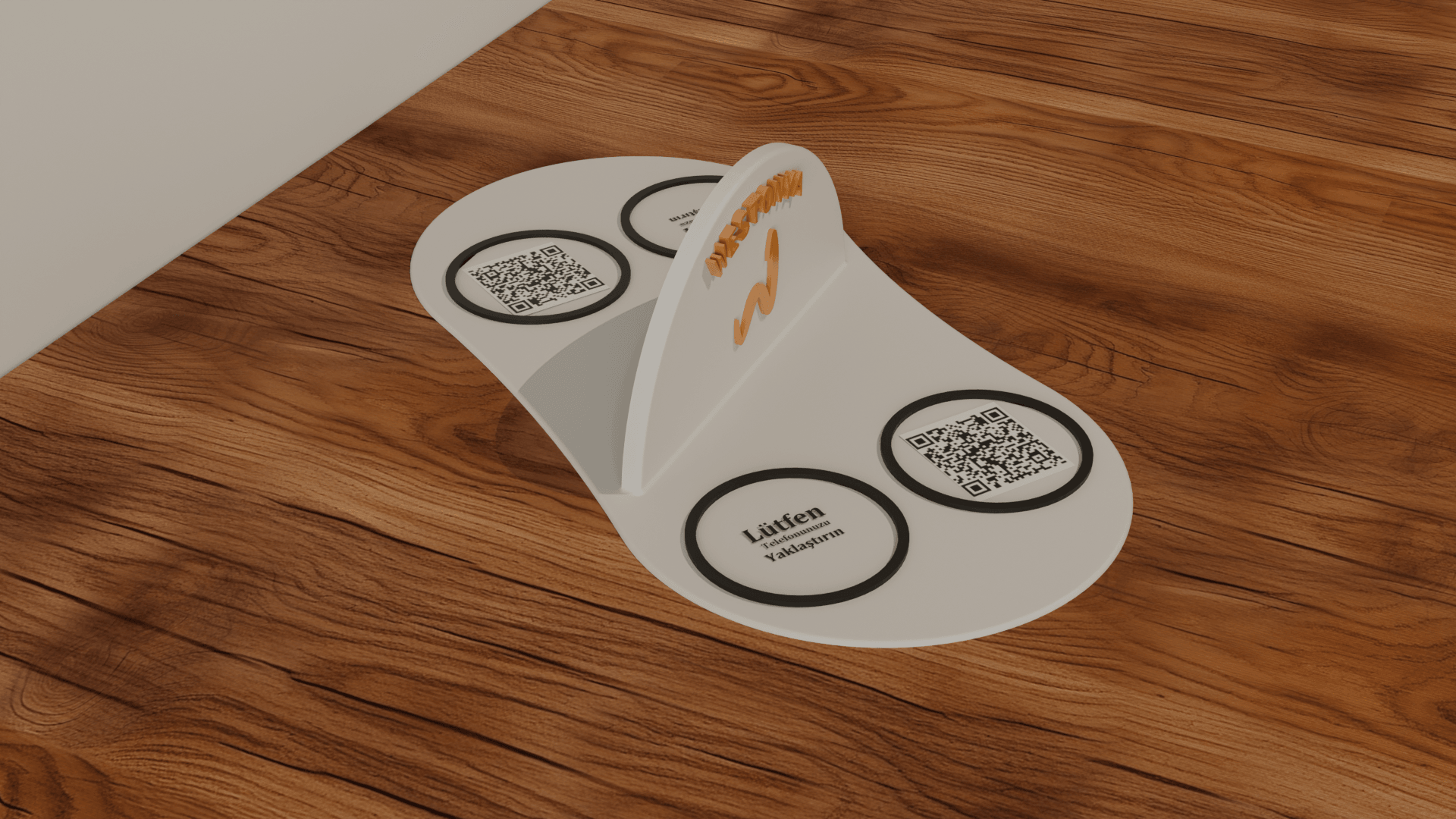 Restoran ve Kafelere Özel Masaüstü NFC ve QR Menü (Kişiselleştirilebilir)