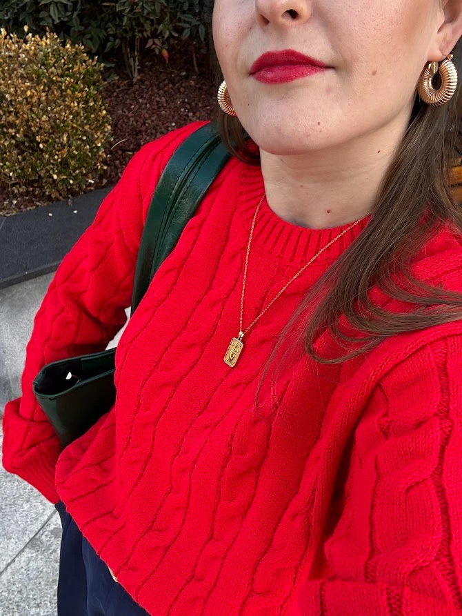 Nar Çiçeği Saç Örgüsü Model Kazak