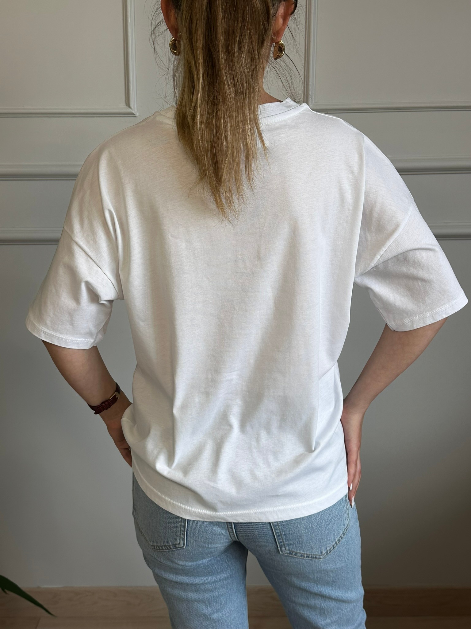 beyaz basic tshirt