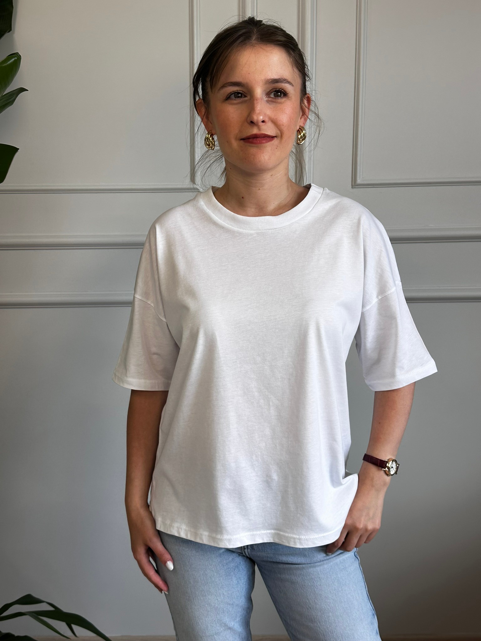 beyaz basic tshirt