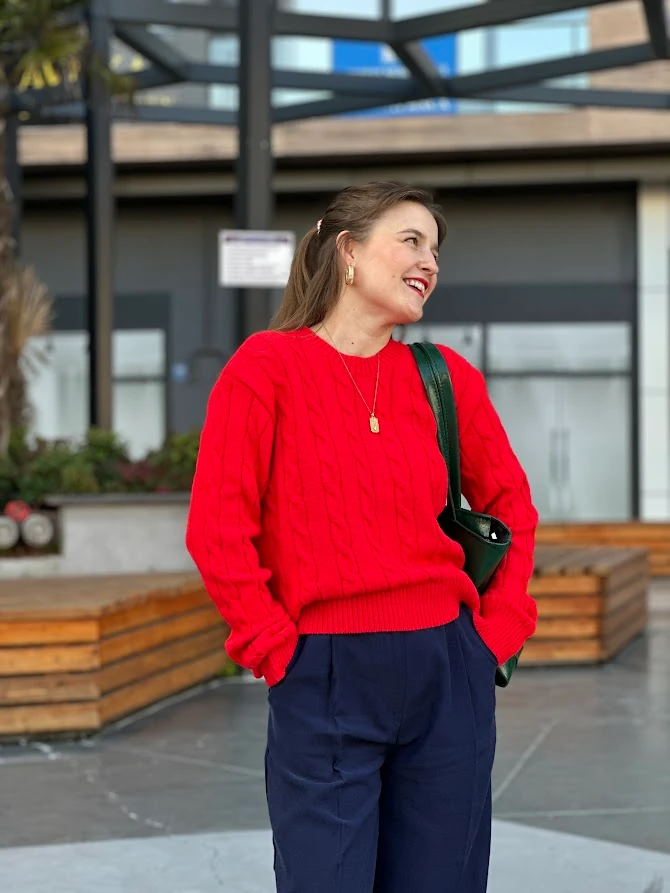 Nar Çiçeği Saç Örgüsü Model Kazak