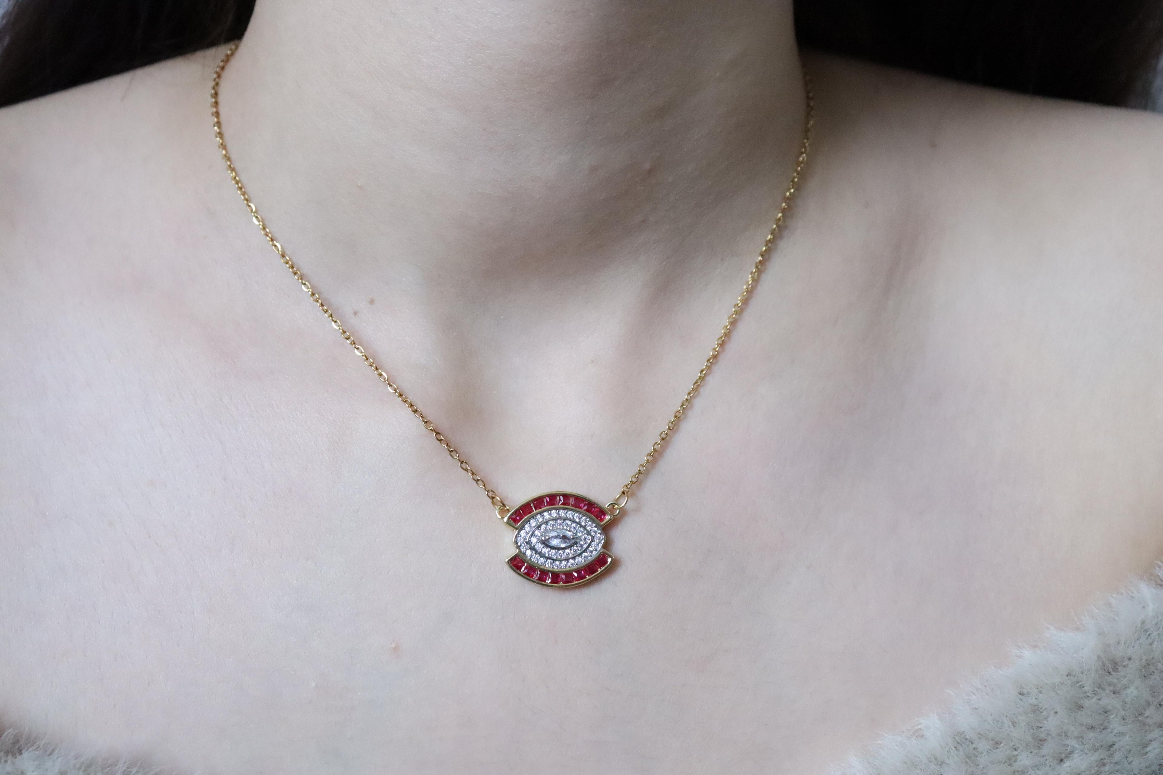 M*lis Goral Model Kırmızı Zincir Kolye