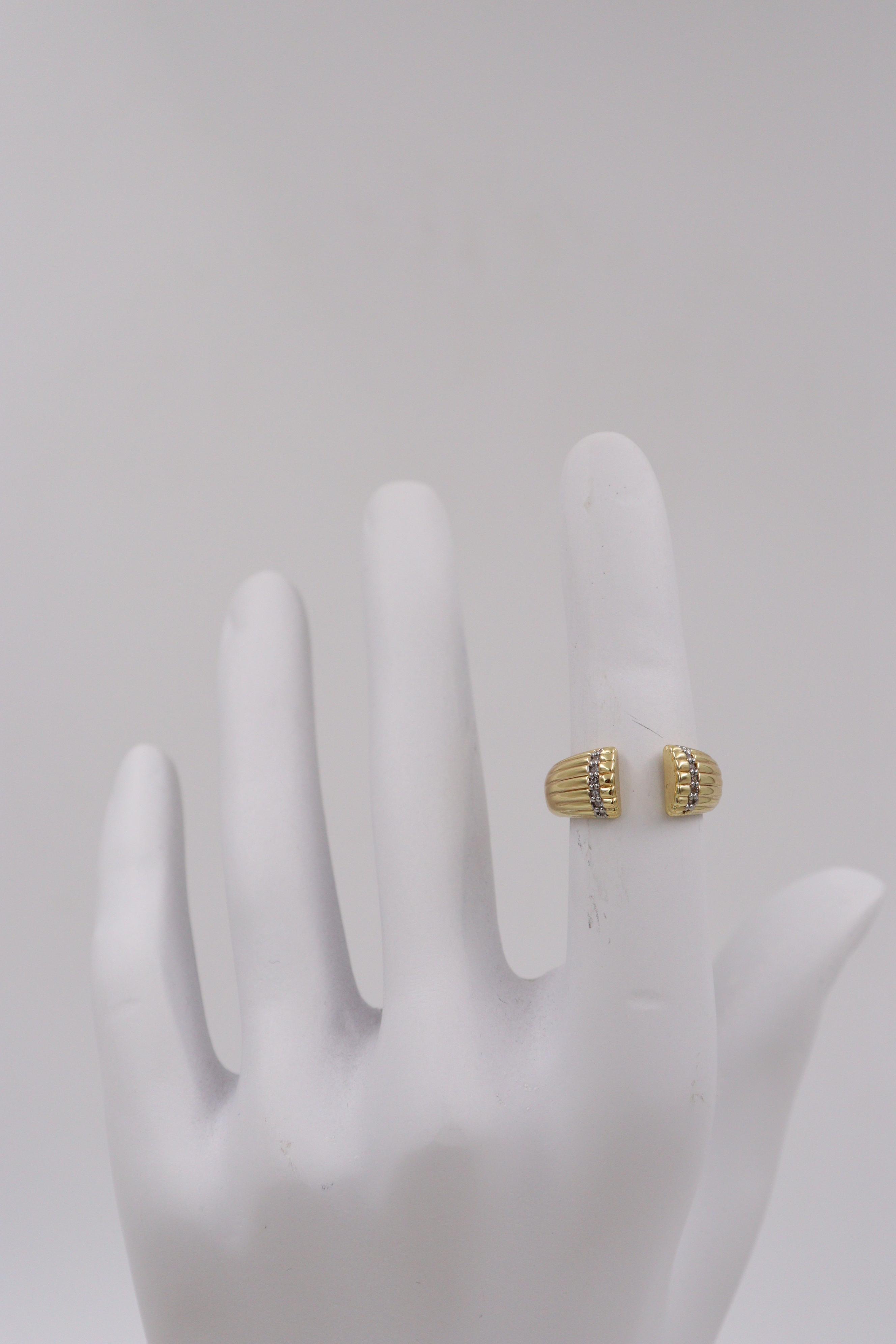 14K Kaplama Zirkon Taşlı Modern Yüzük 