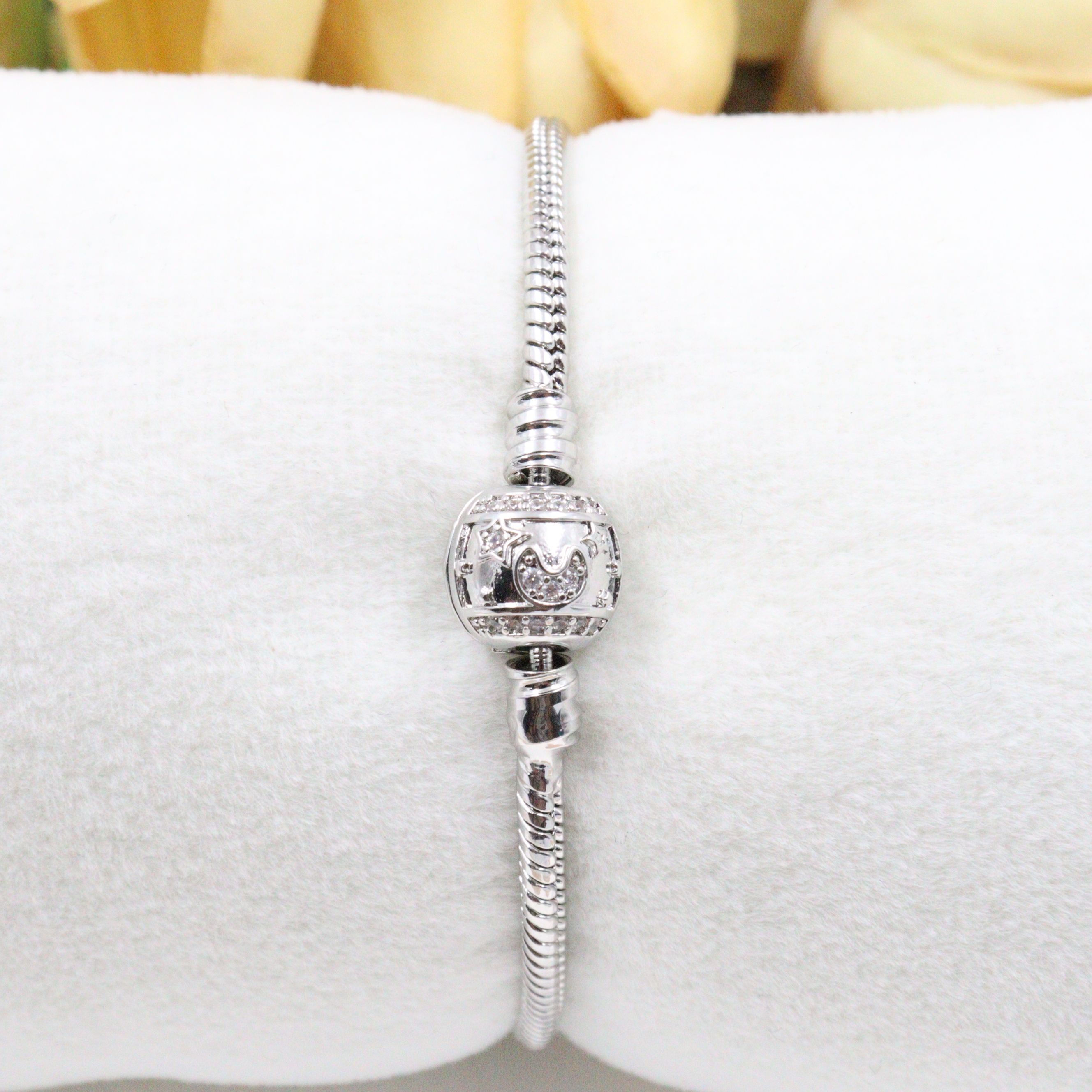 Silver Zirkon Taşlı Charm Bileklikler