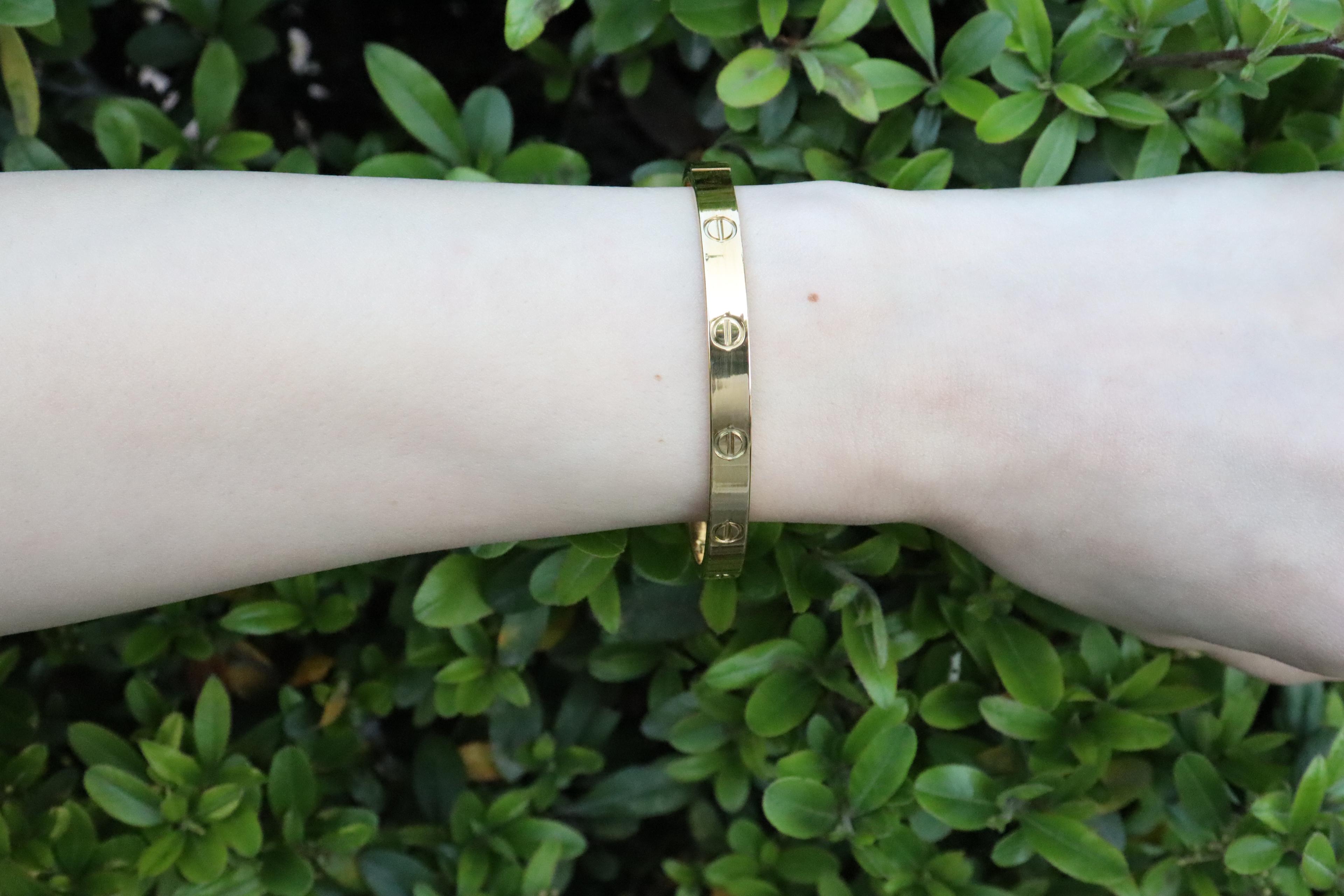 Gold Cartier Kelepçe Standart Boy