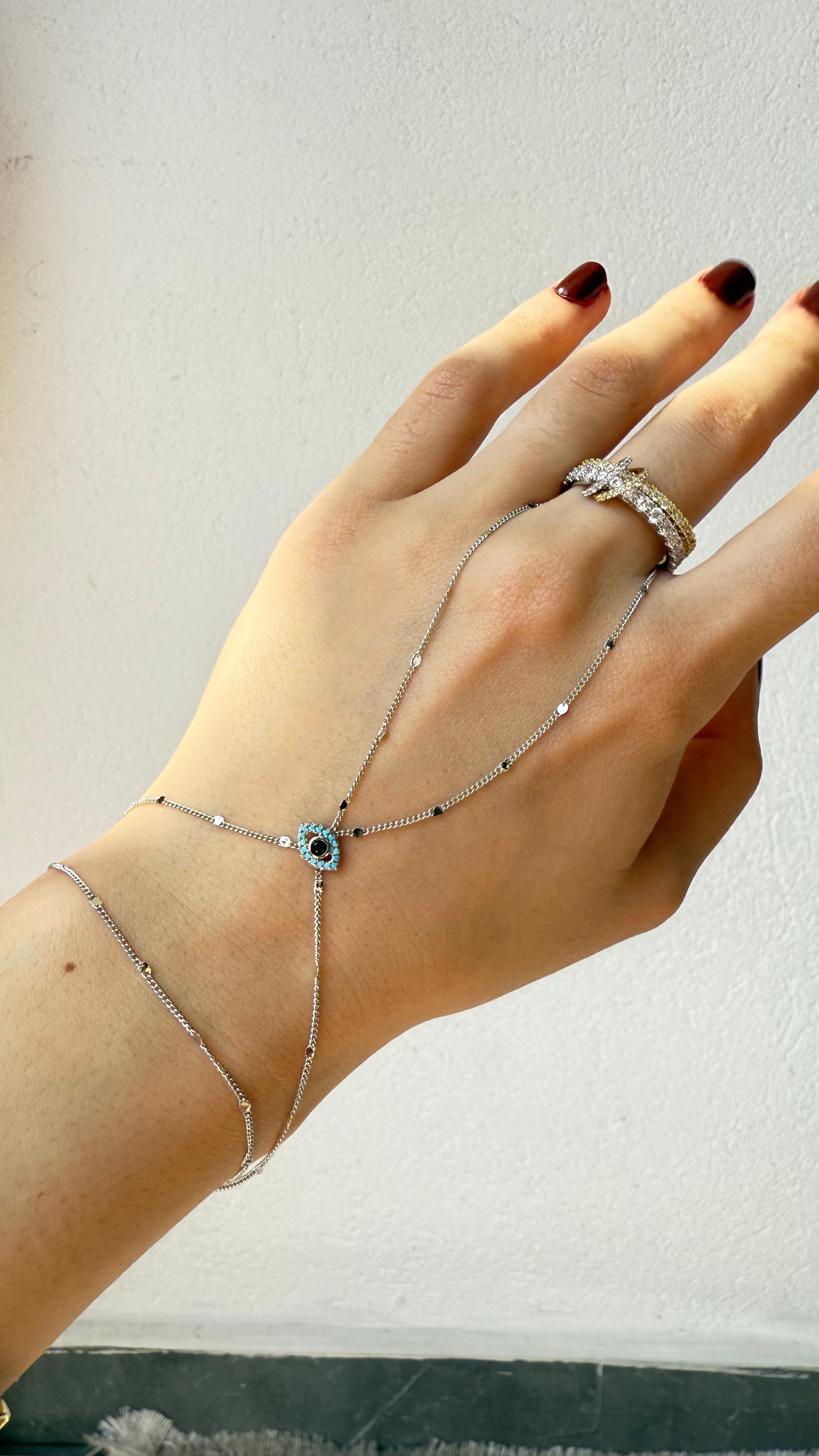 VİP Marka Model Pullu ve Göz Detaylı Zincir Şahmeran