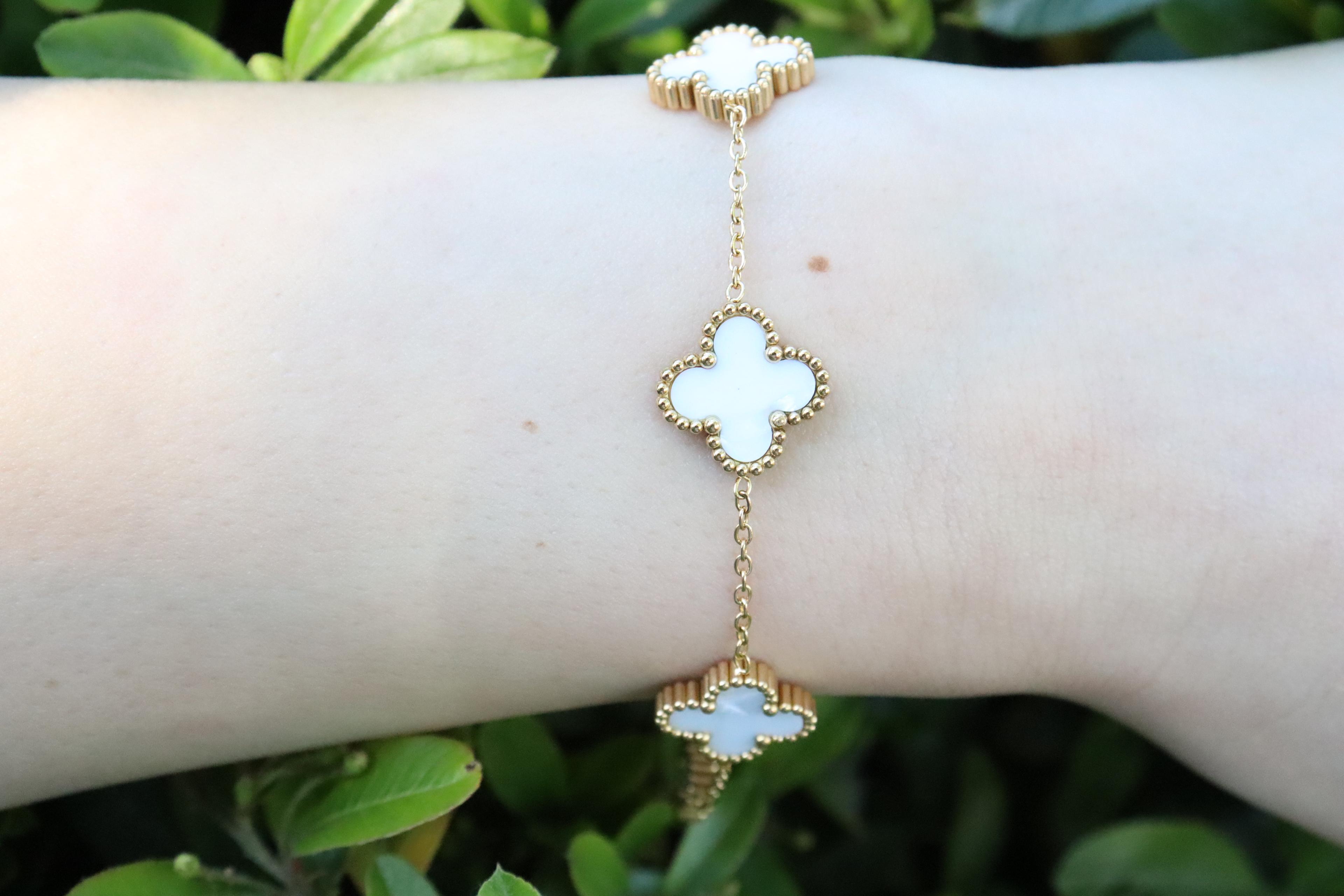 Van Cleef Gold Çelik Yonca Bileklik