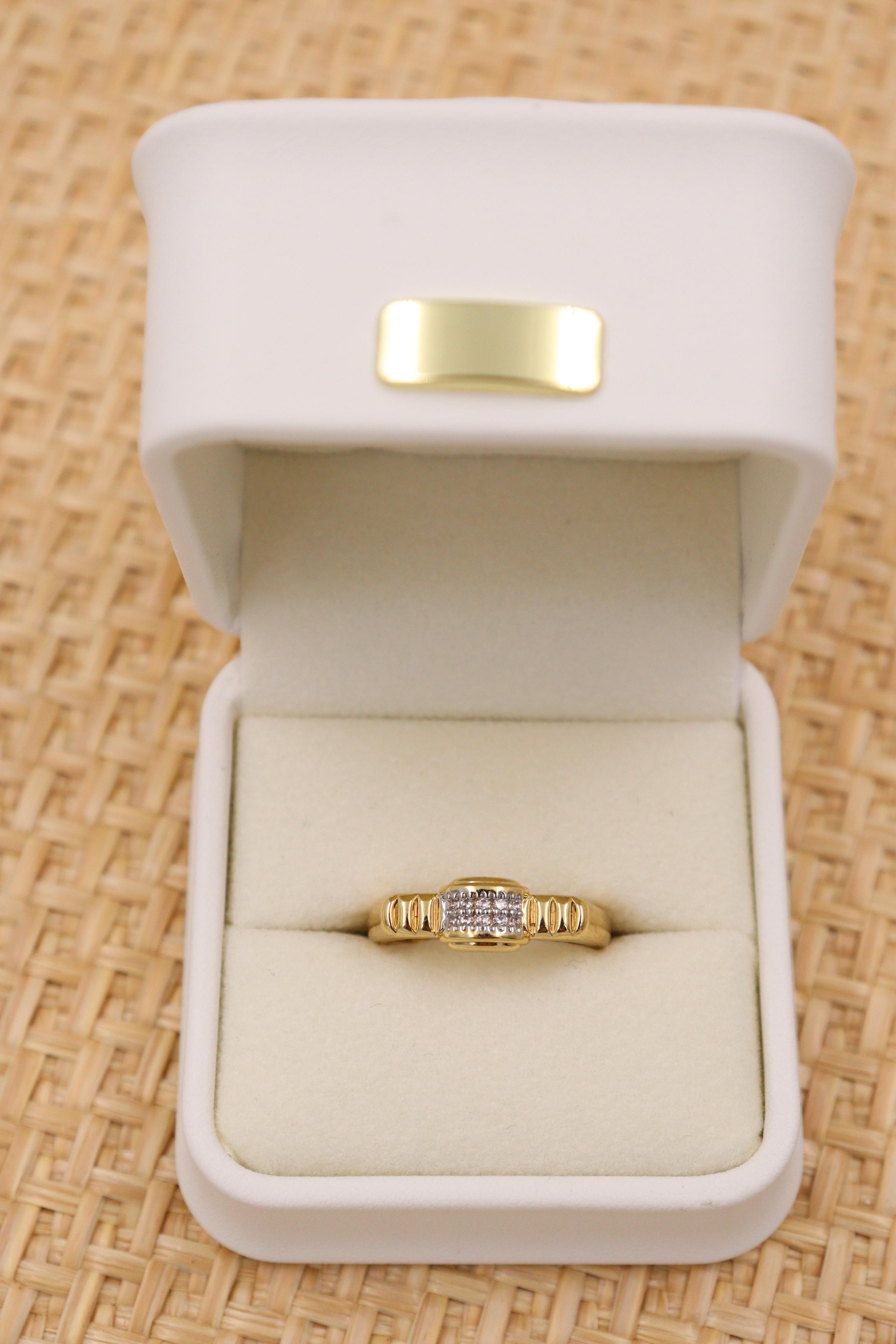 14k Kaplama Zirkon Taşlı Modern Yüzük