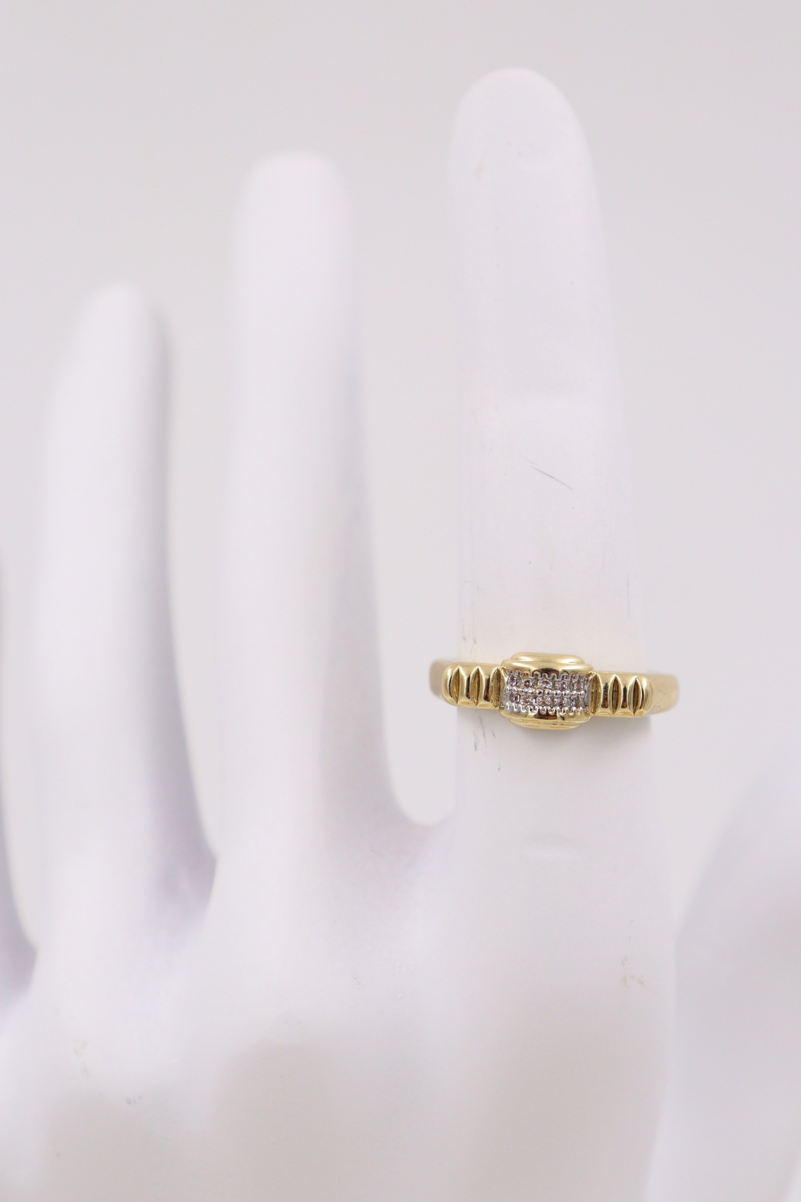 14K Kaplama Zirkon Taşlı Modern Yüzük