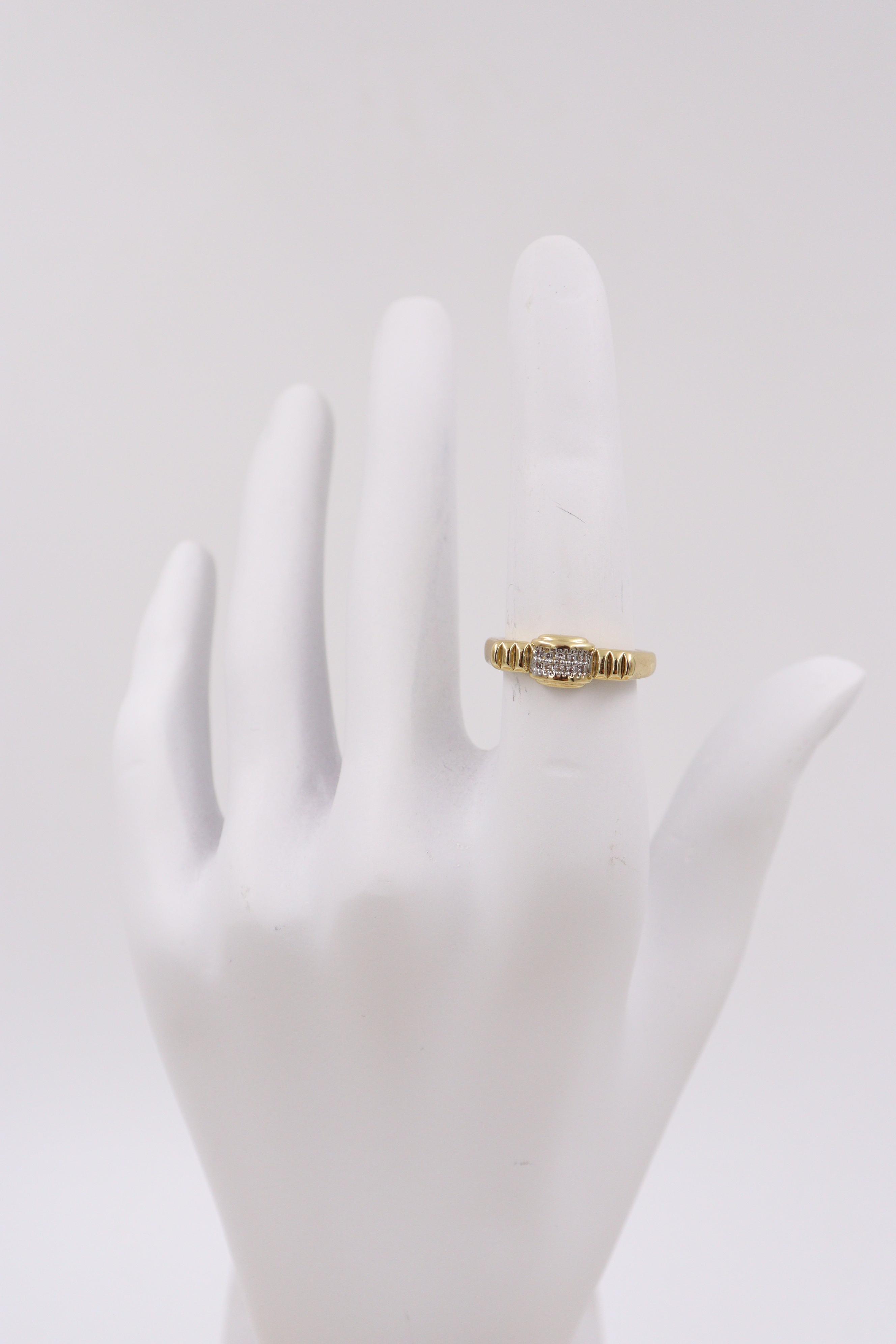 14K Kaplama Zirkon Taşlı Modern Yüzük