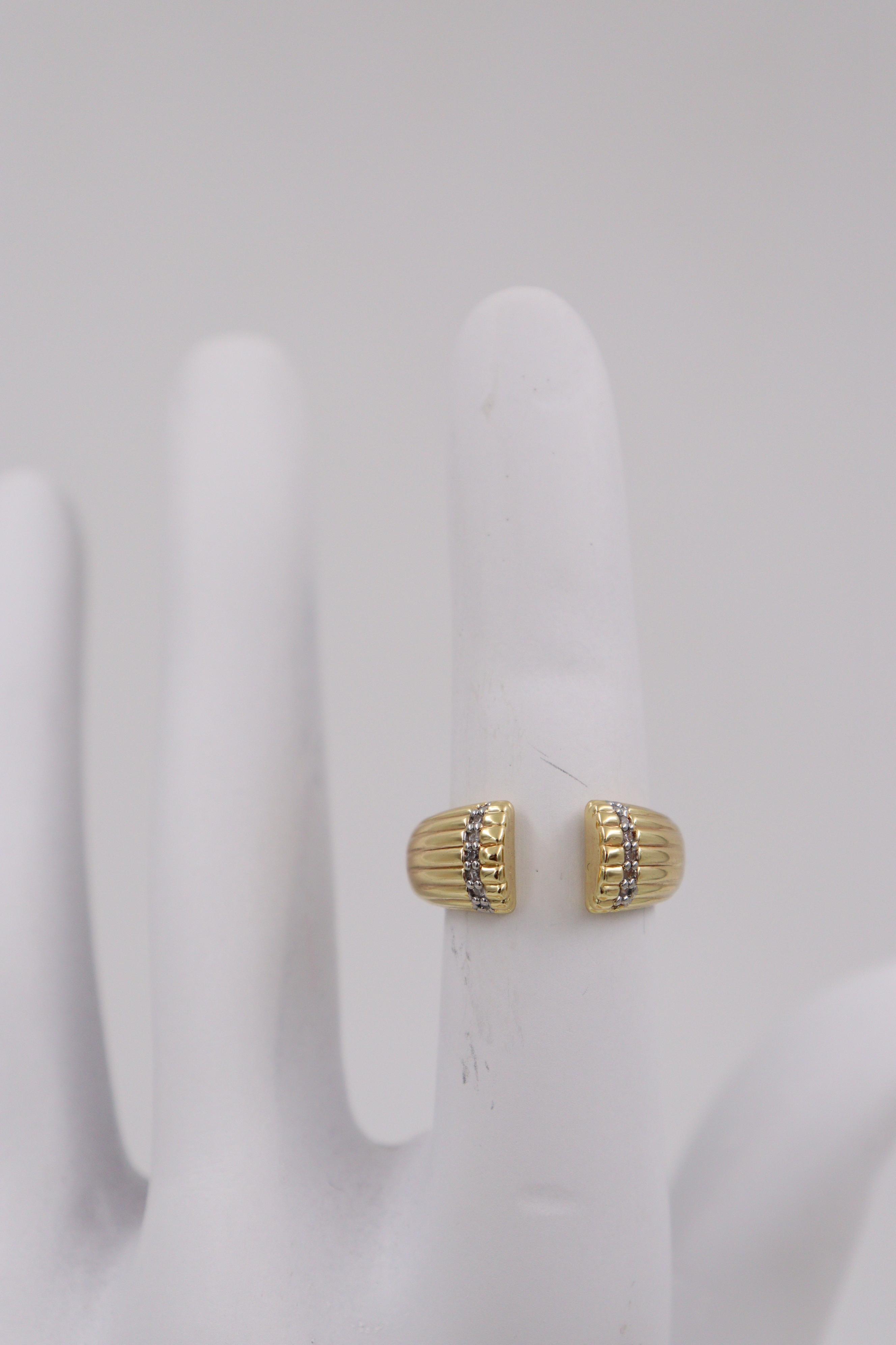 14K Kaplama Zirkon Taşlı Modern Yüzük 