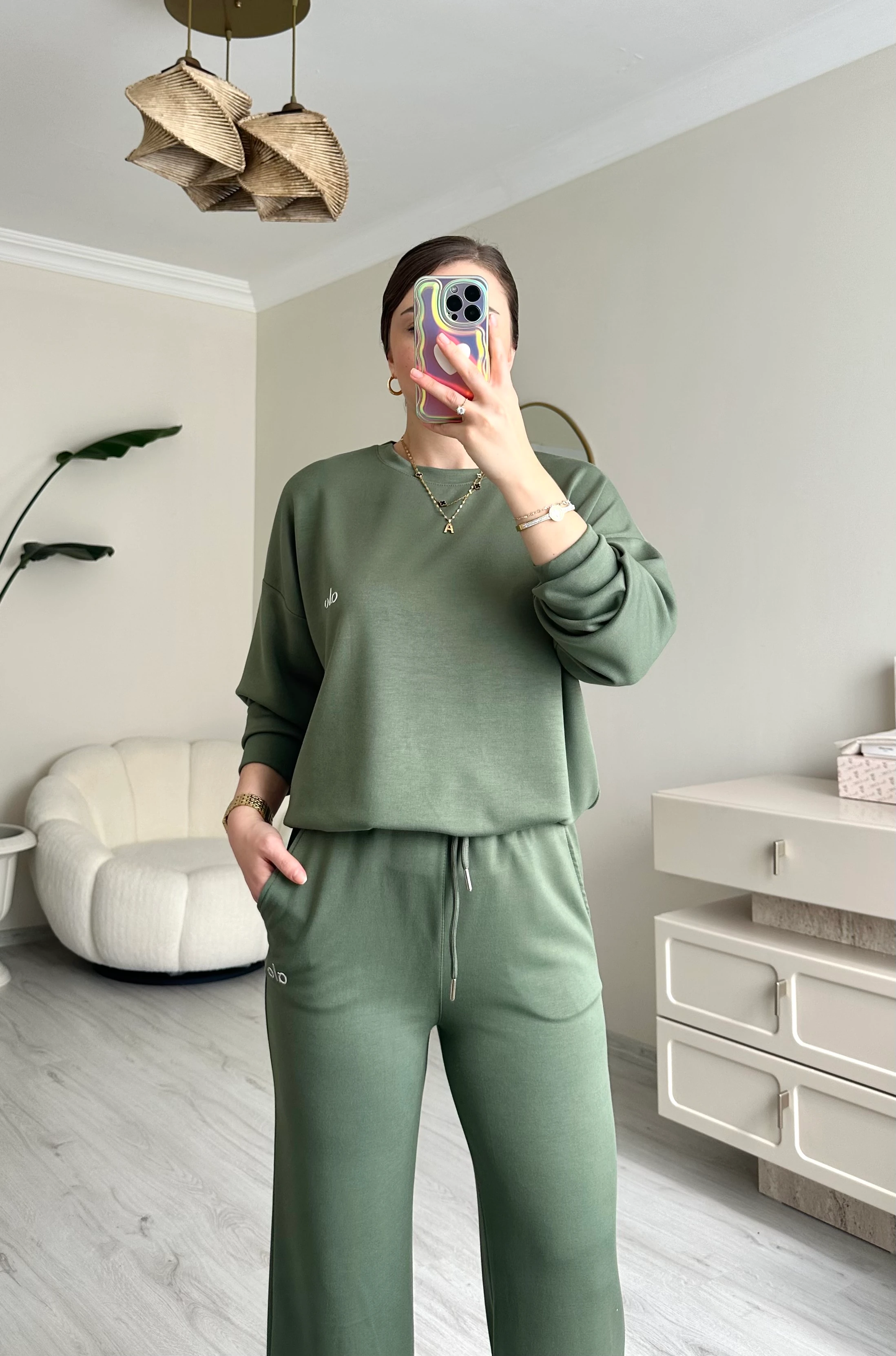 Premium Oversize Beli Lastikli Modal Takım