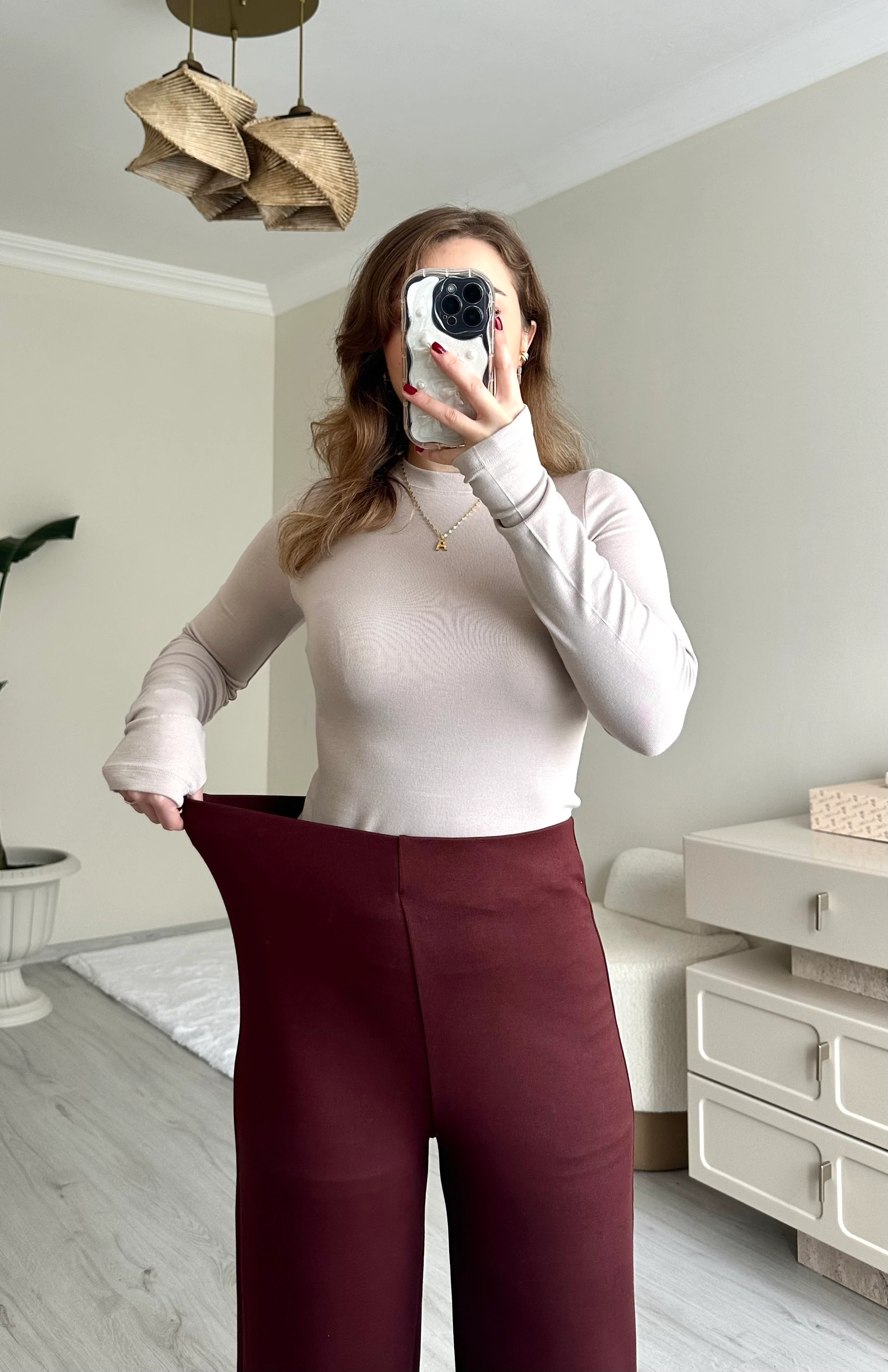 Modal Kumaş Likralı Palazzo Pantolon