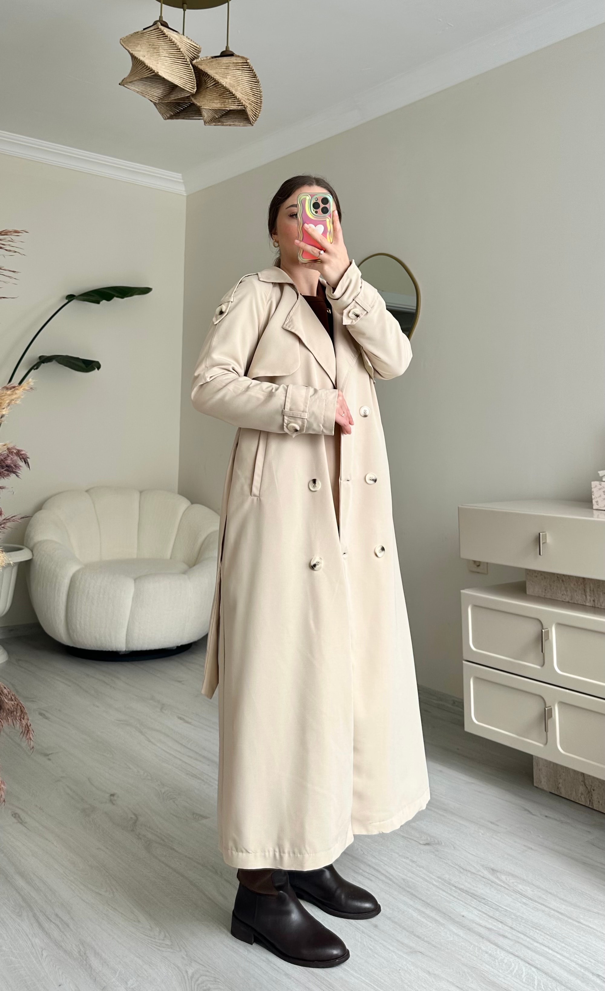 Premium Oversize Kuşaklı Trençkot