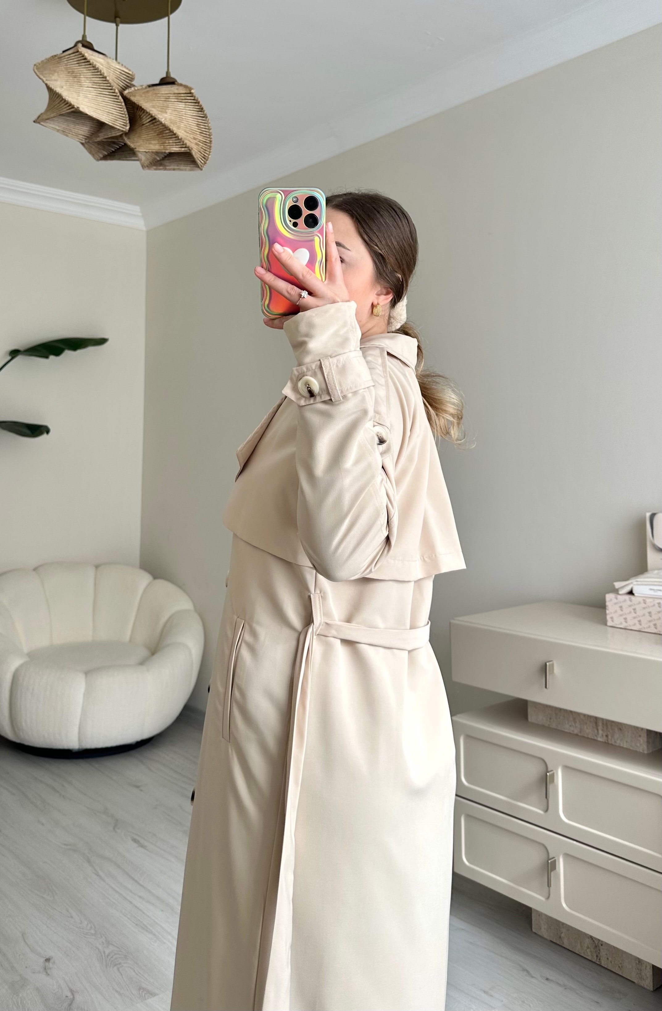 Premium Oversize Kuşaklı Trençkot