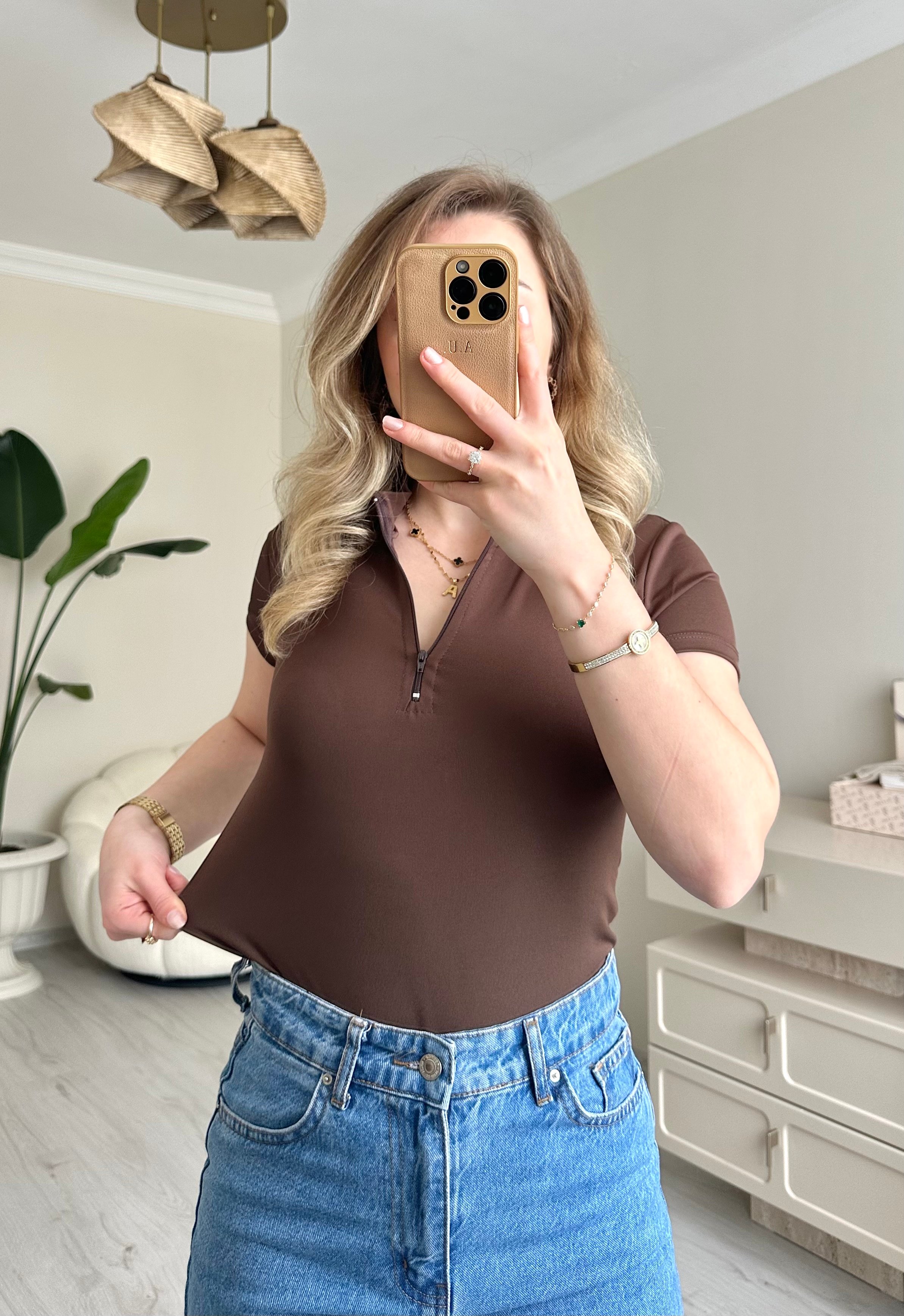Fermuar Yaka Çıtçıtlı Body
