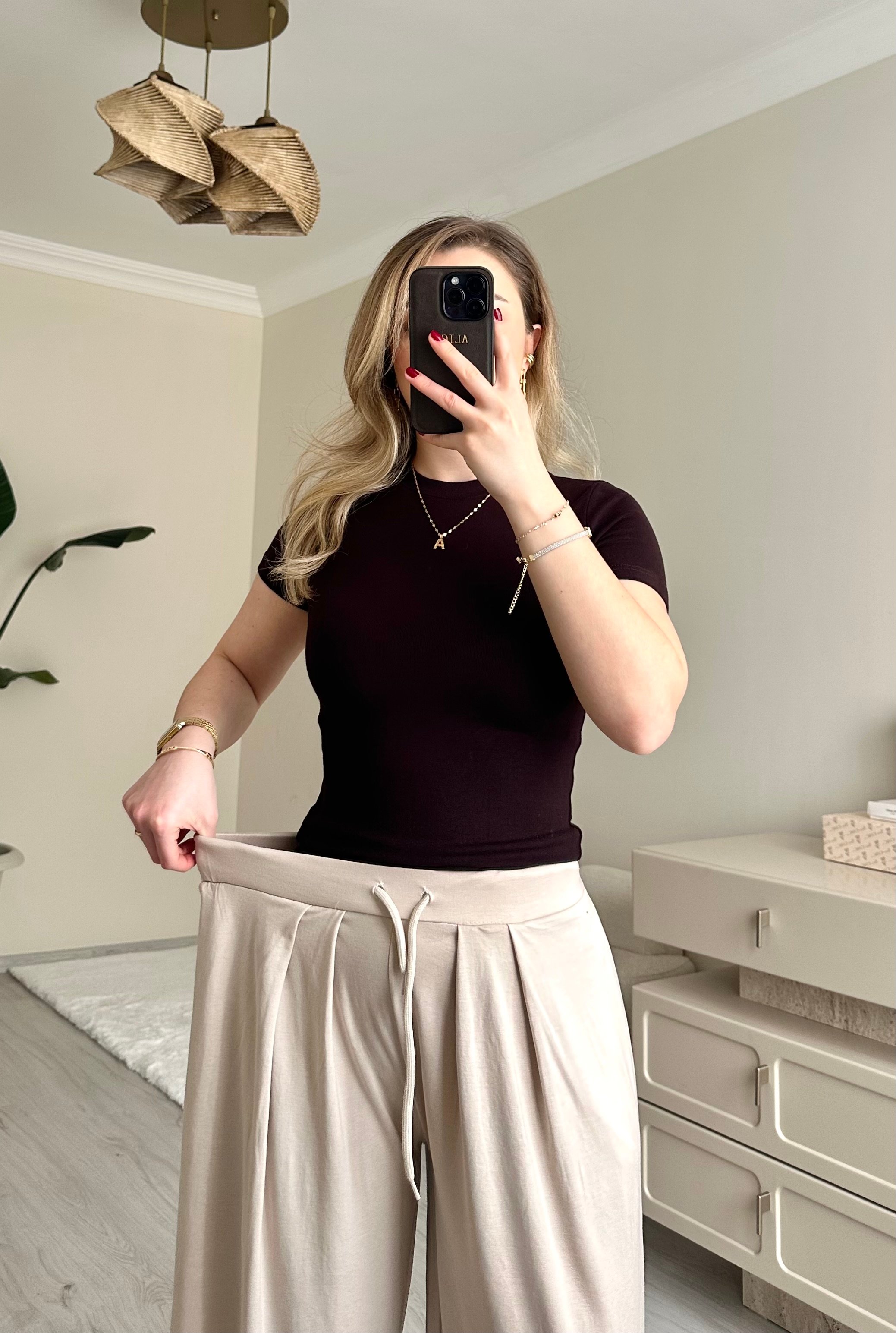 Oys Oversize Modal Krem Şalvar