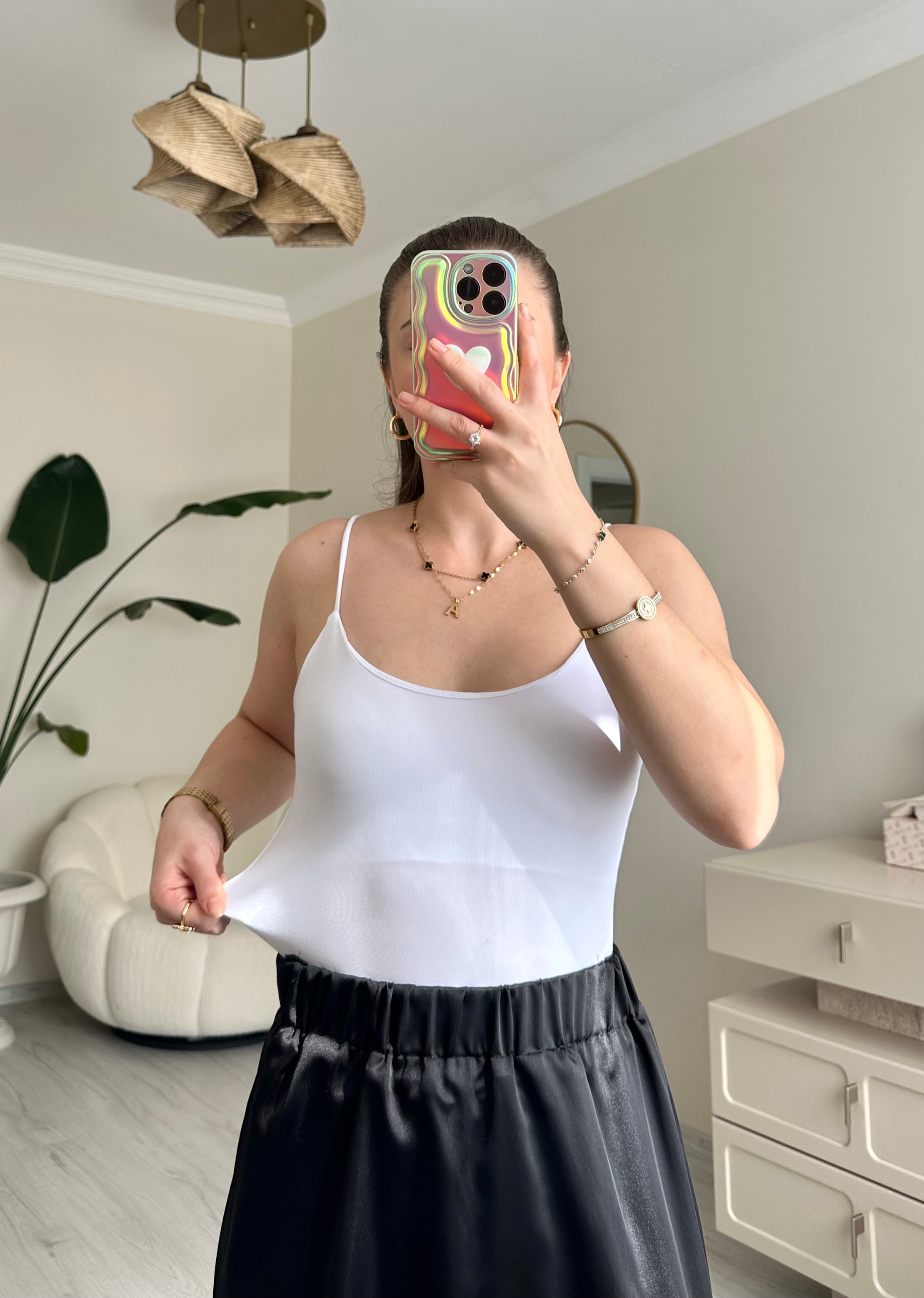 Çıtçıtlı İp Askılı Likralı Atlet