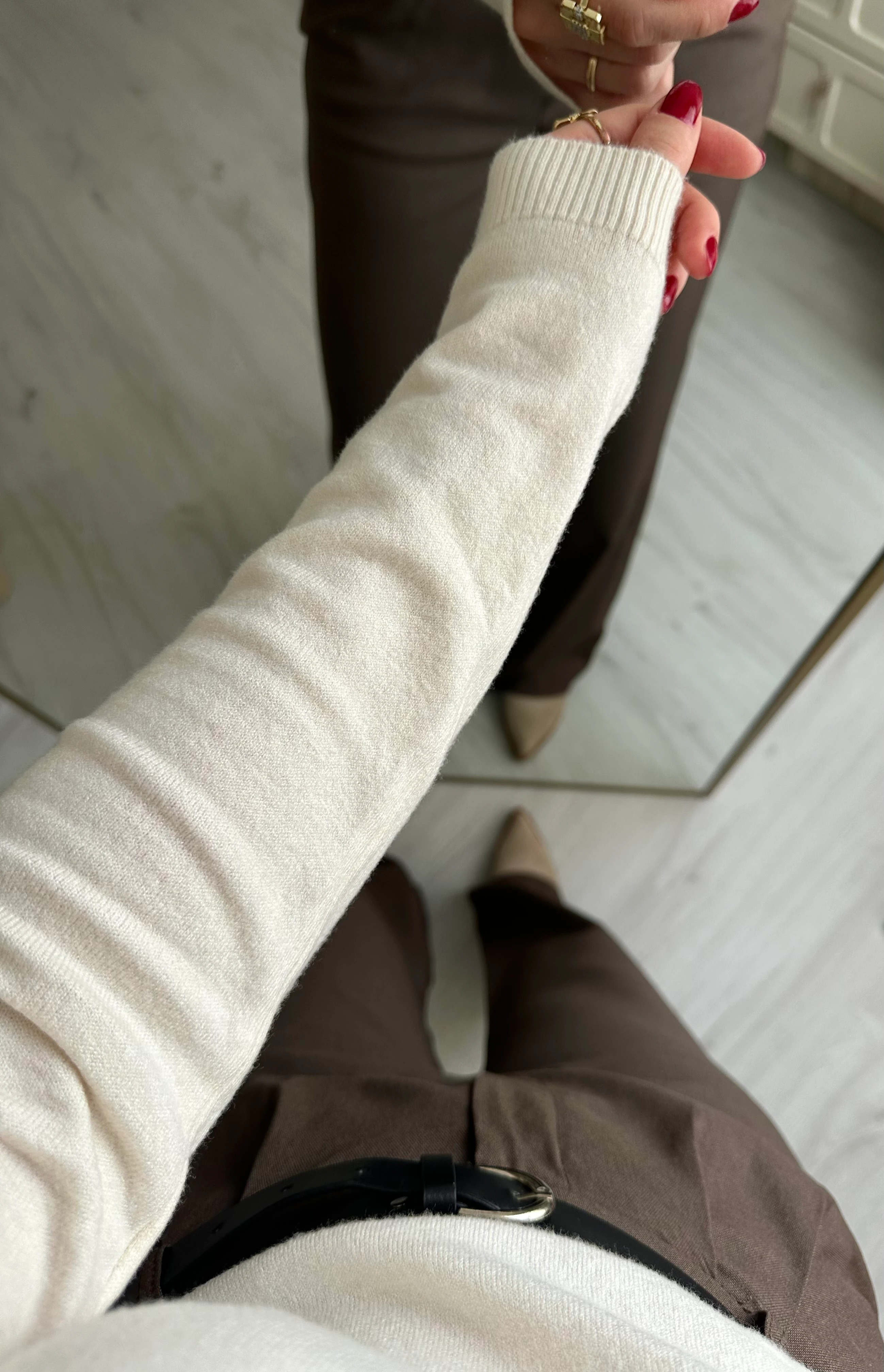 İnci-Taş Detay Yumuşak Dokulu Kazak