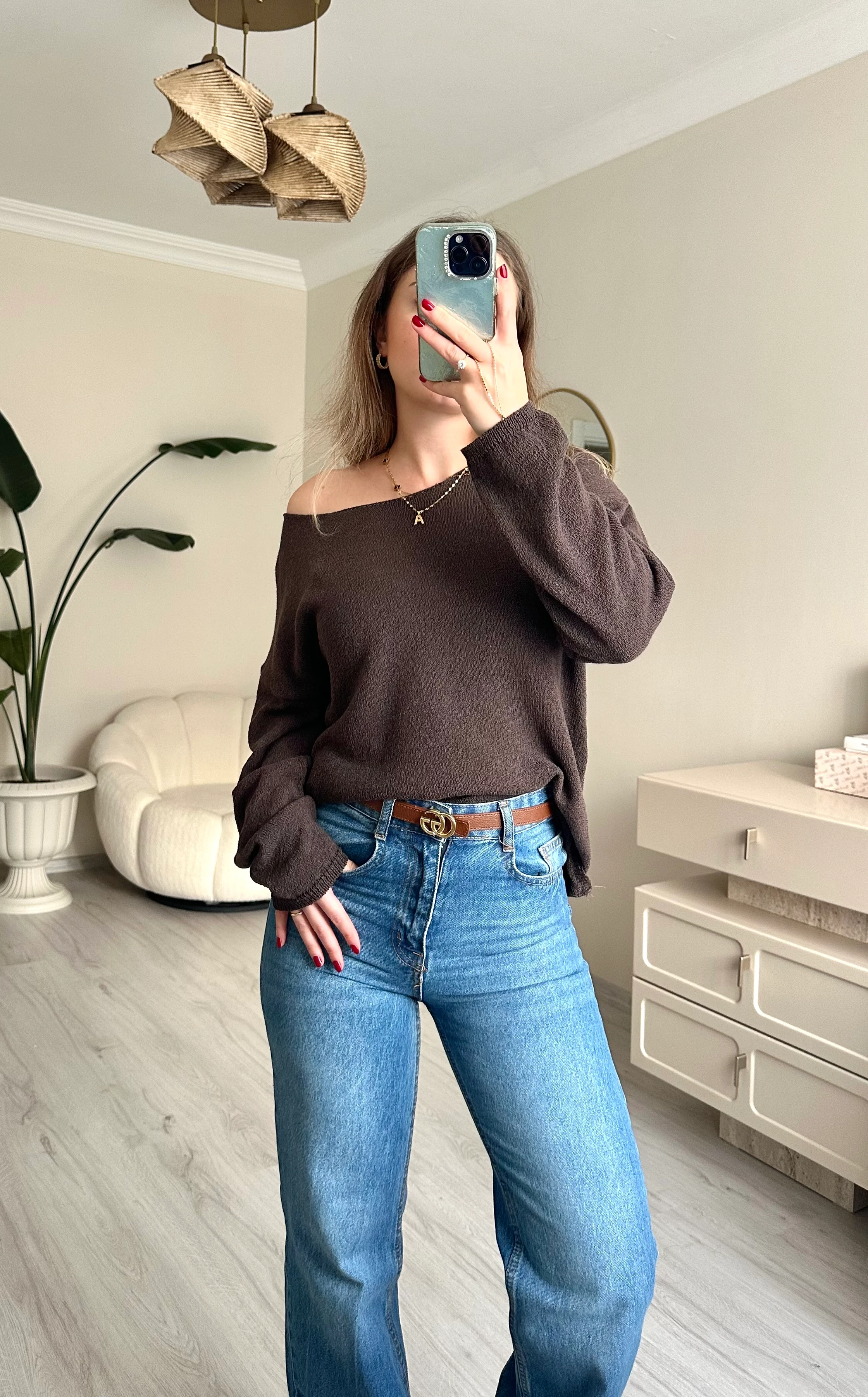 Wide Leg Mavi Yıkamalı Jean