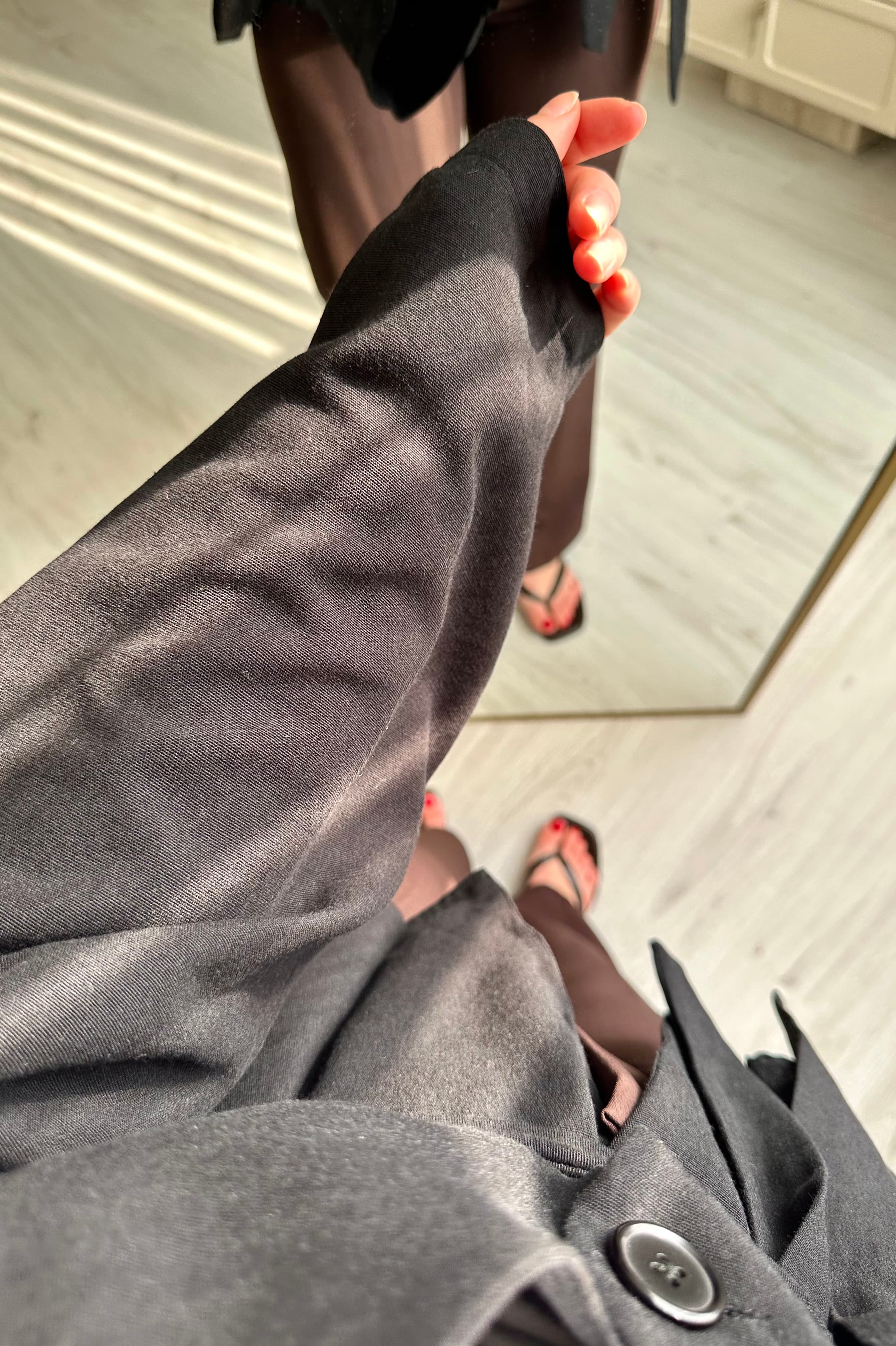 Kuşaklı Keten Oversize Ceket