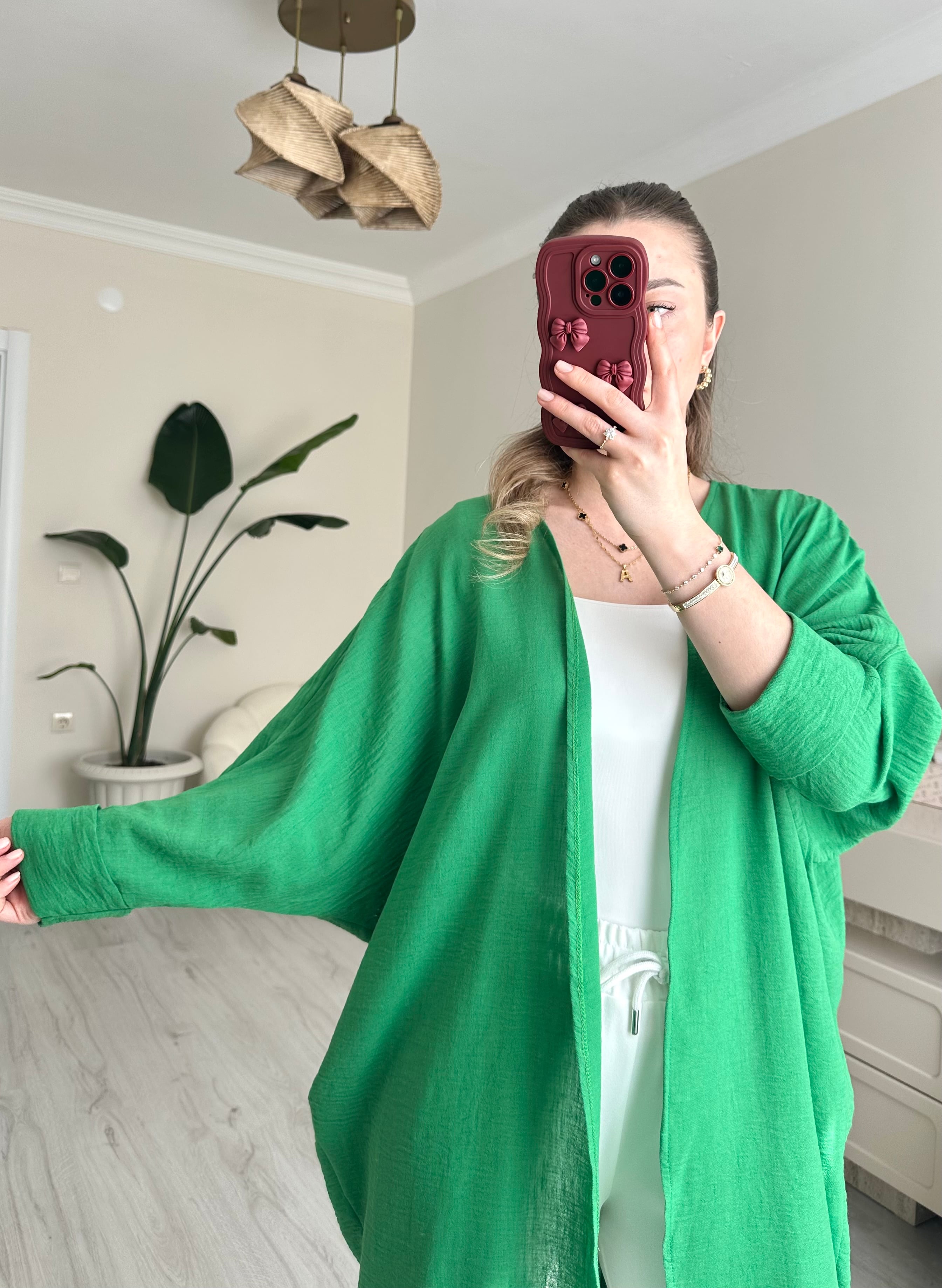 Keten Maxi Boy Oversize Kimono