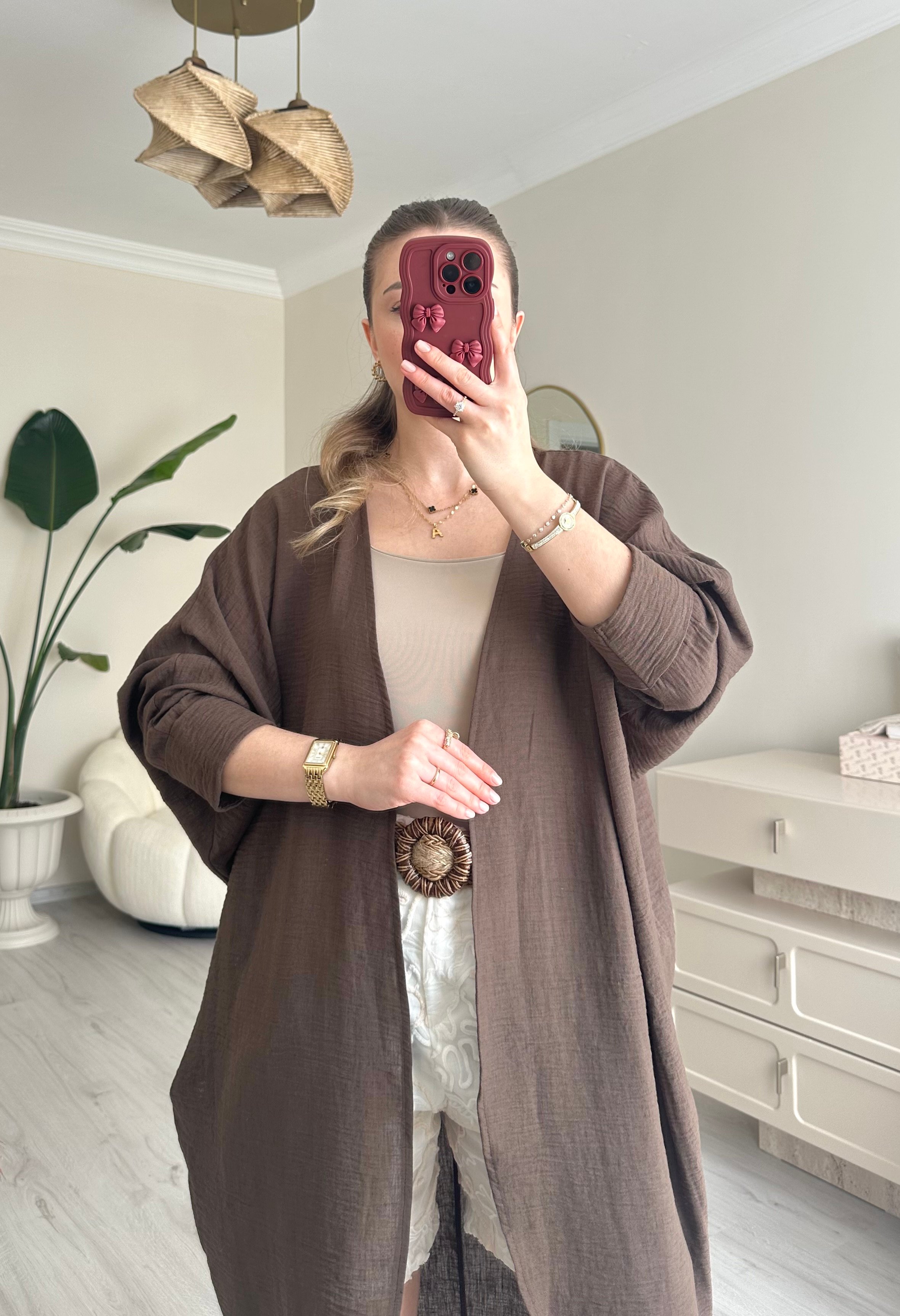 Keten Maxi Boy Oversize Kimono