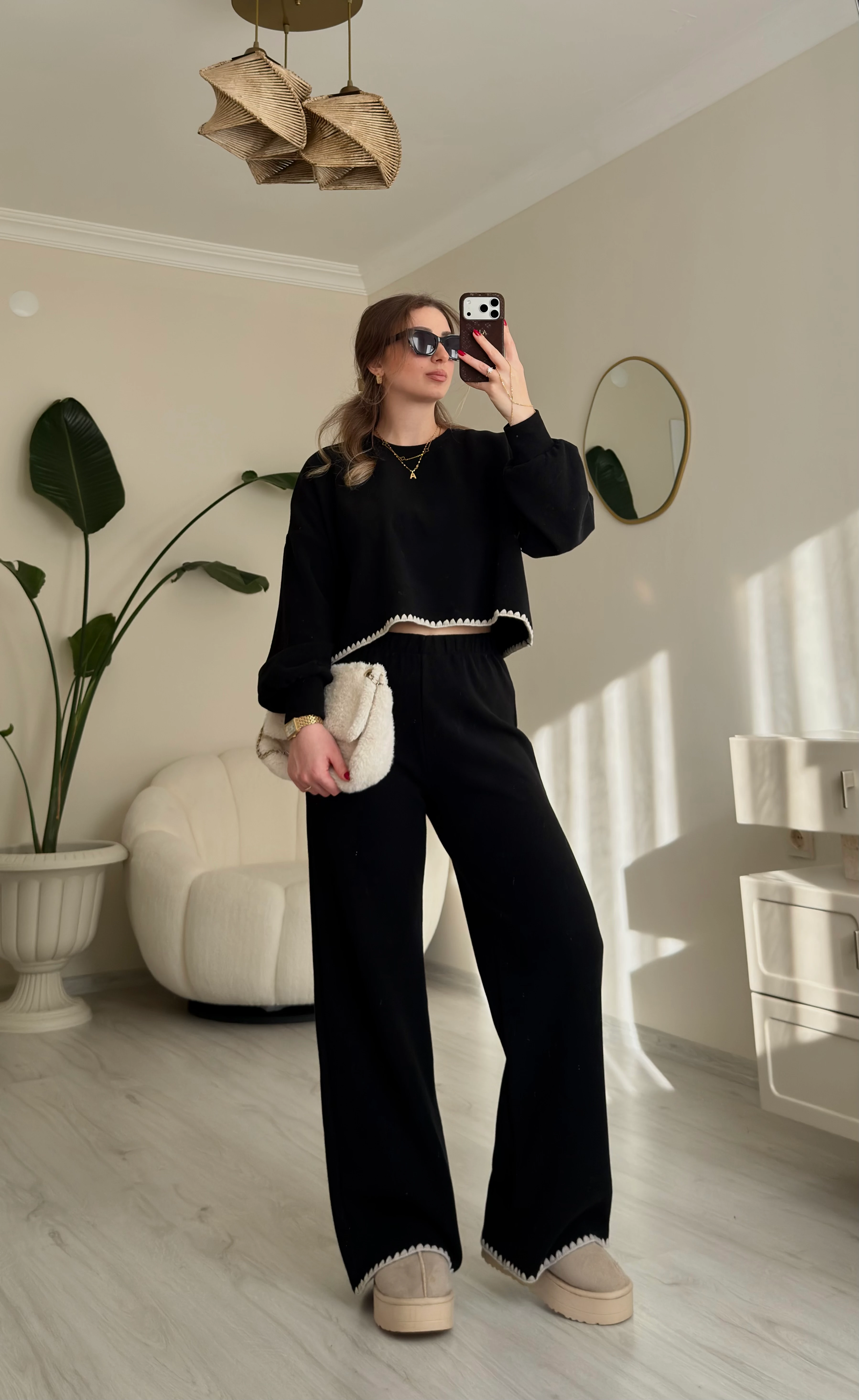 Balon Kol Kroşetalı Selanik Kumaş Takım