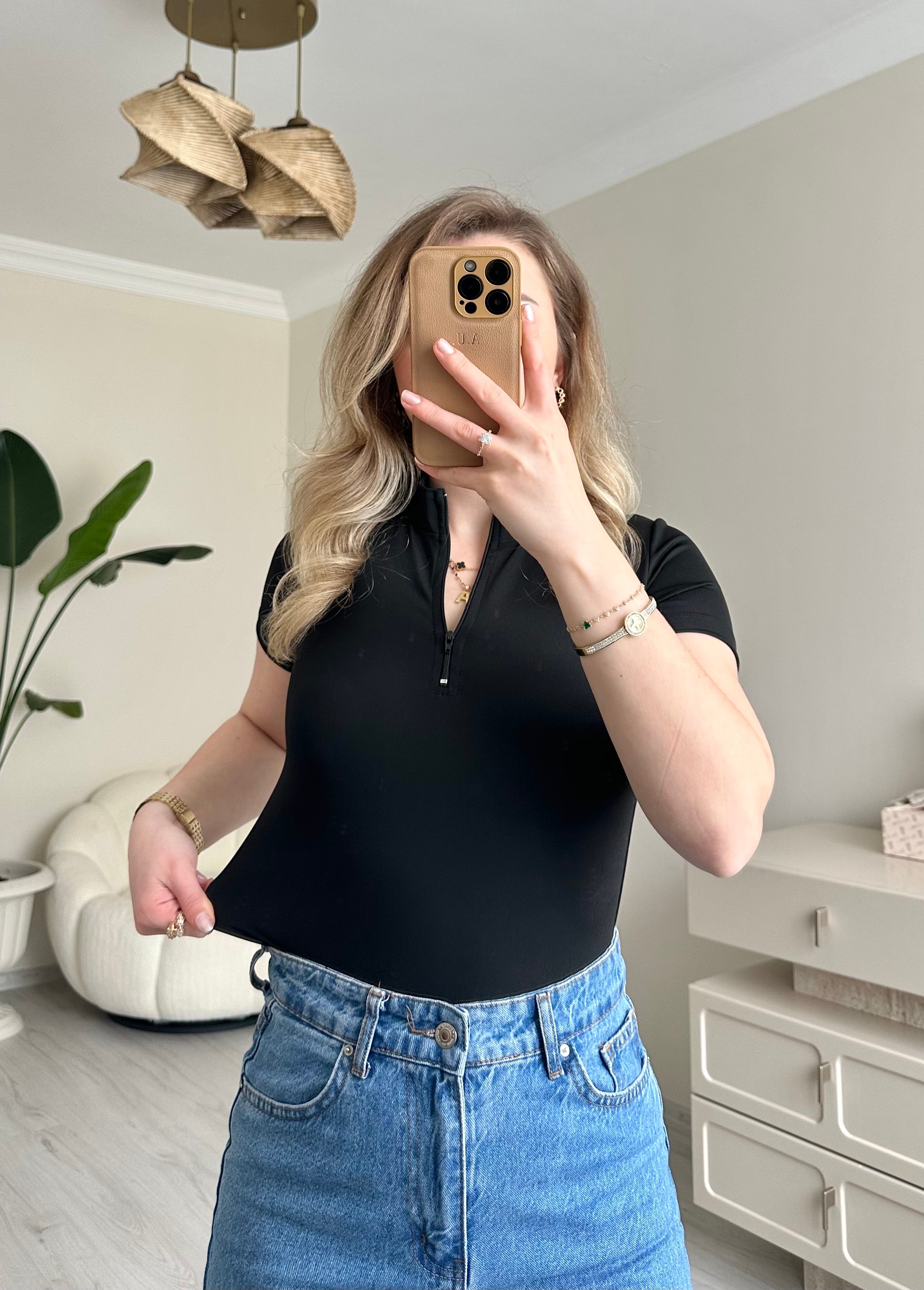 Fermuar Yaka Çıtçıtlı Body