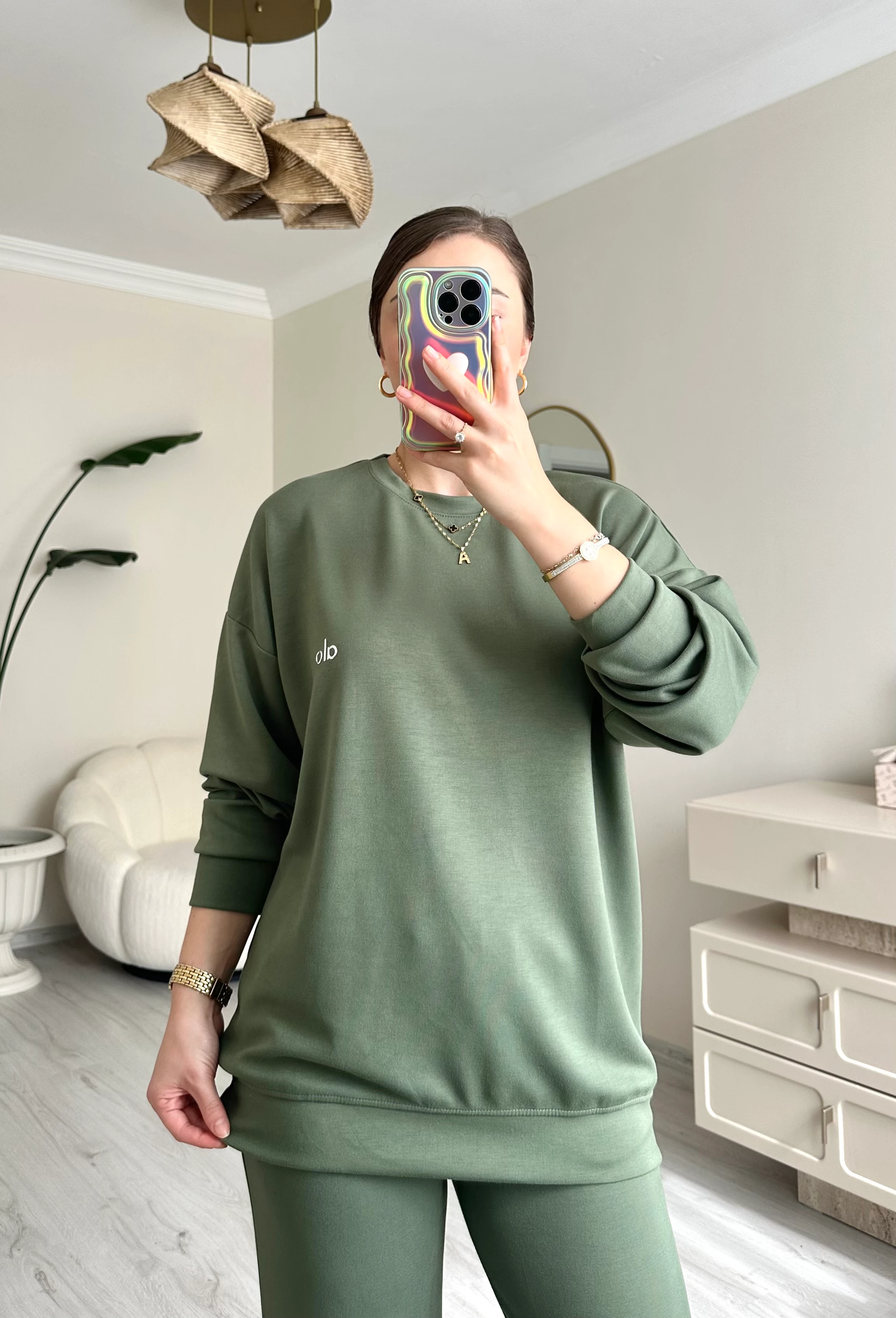 Premium Oversize Beli Lastikli Modal Takım