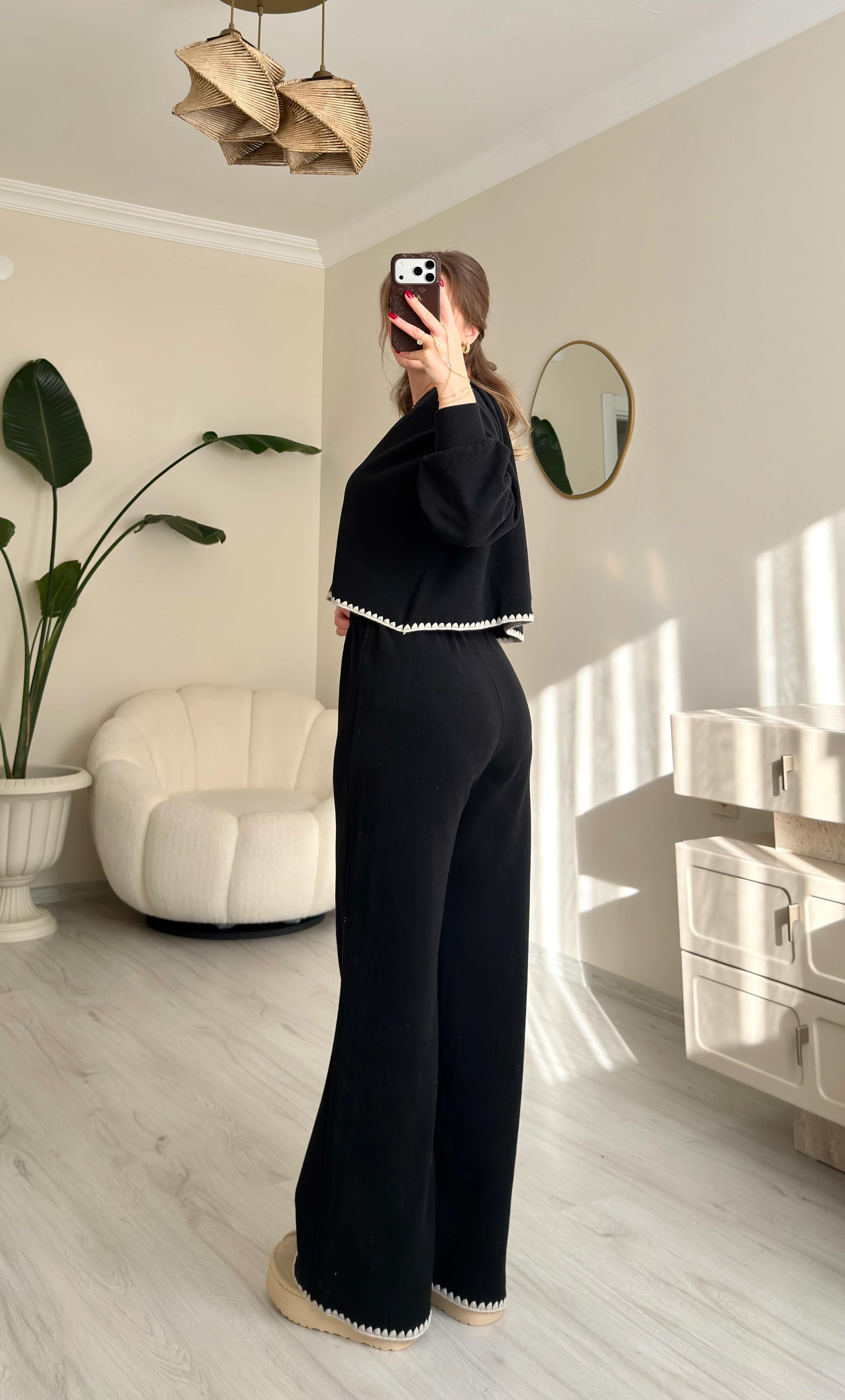 Balon Kol Kroşetalı Selanik Kumaş Takım