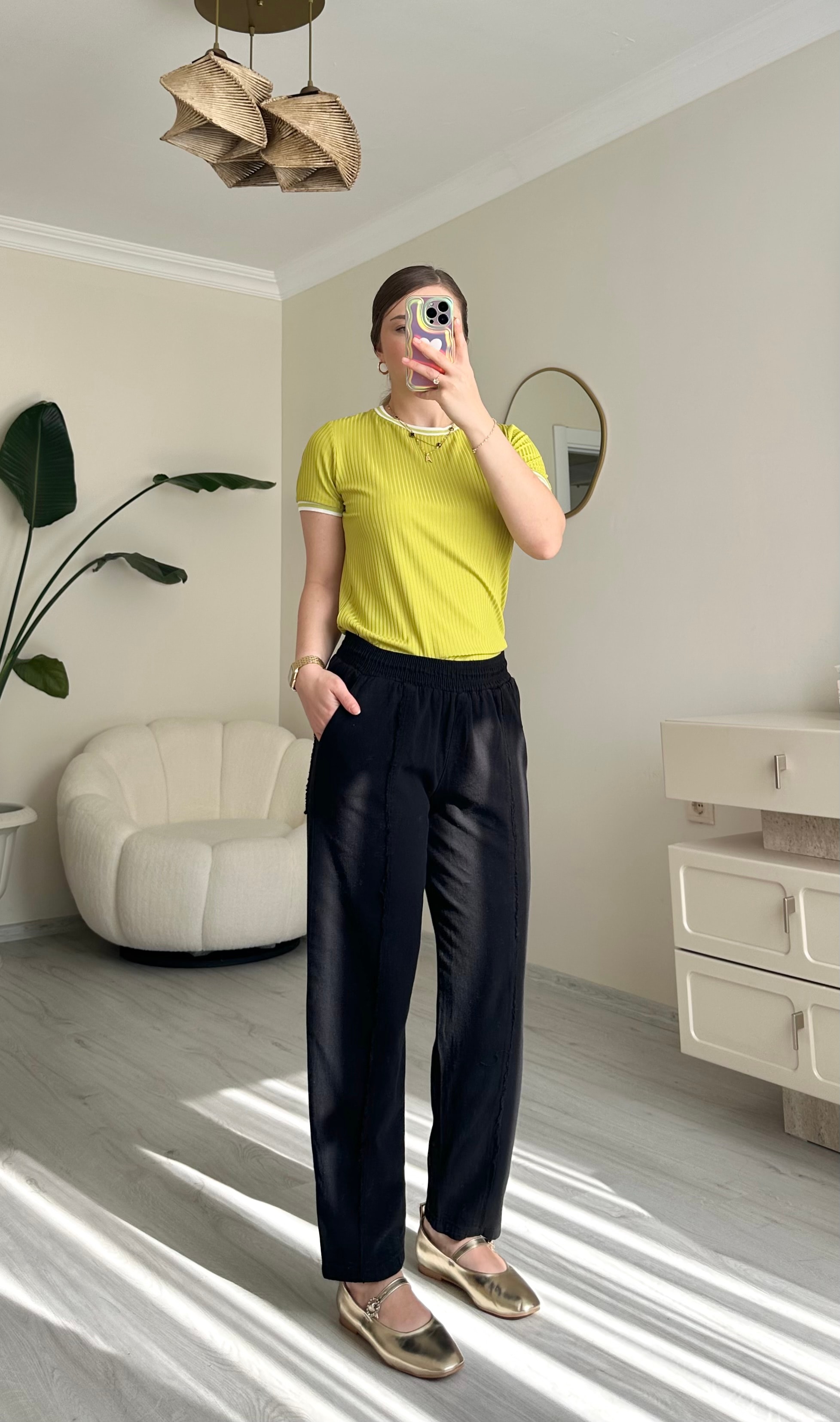 Gabardin Kumaş Boru Paça Pantolon