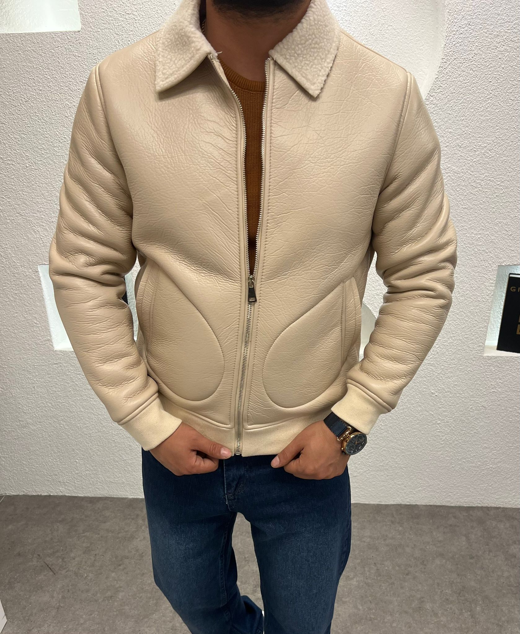 Erkek Napa Deri Kürklü Premium Kışlık Mont ( CB 2059 )