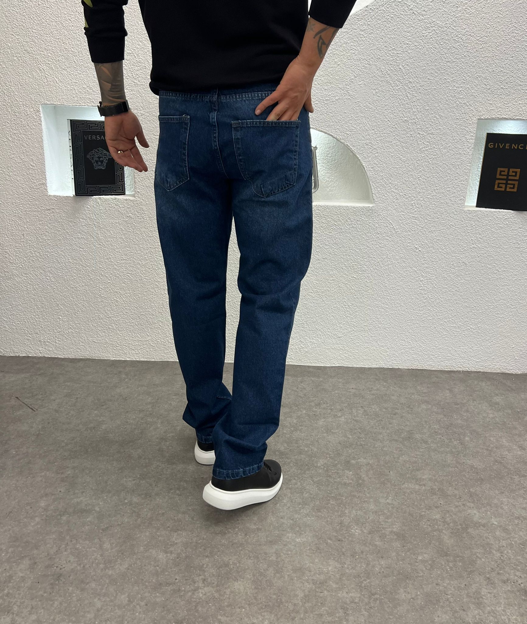 Baggy Kalıp Erkek Jean Mavi 