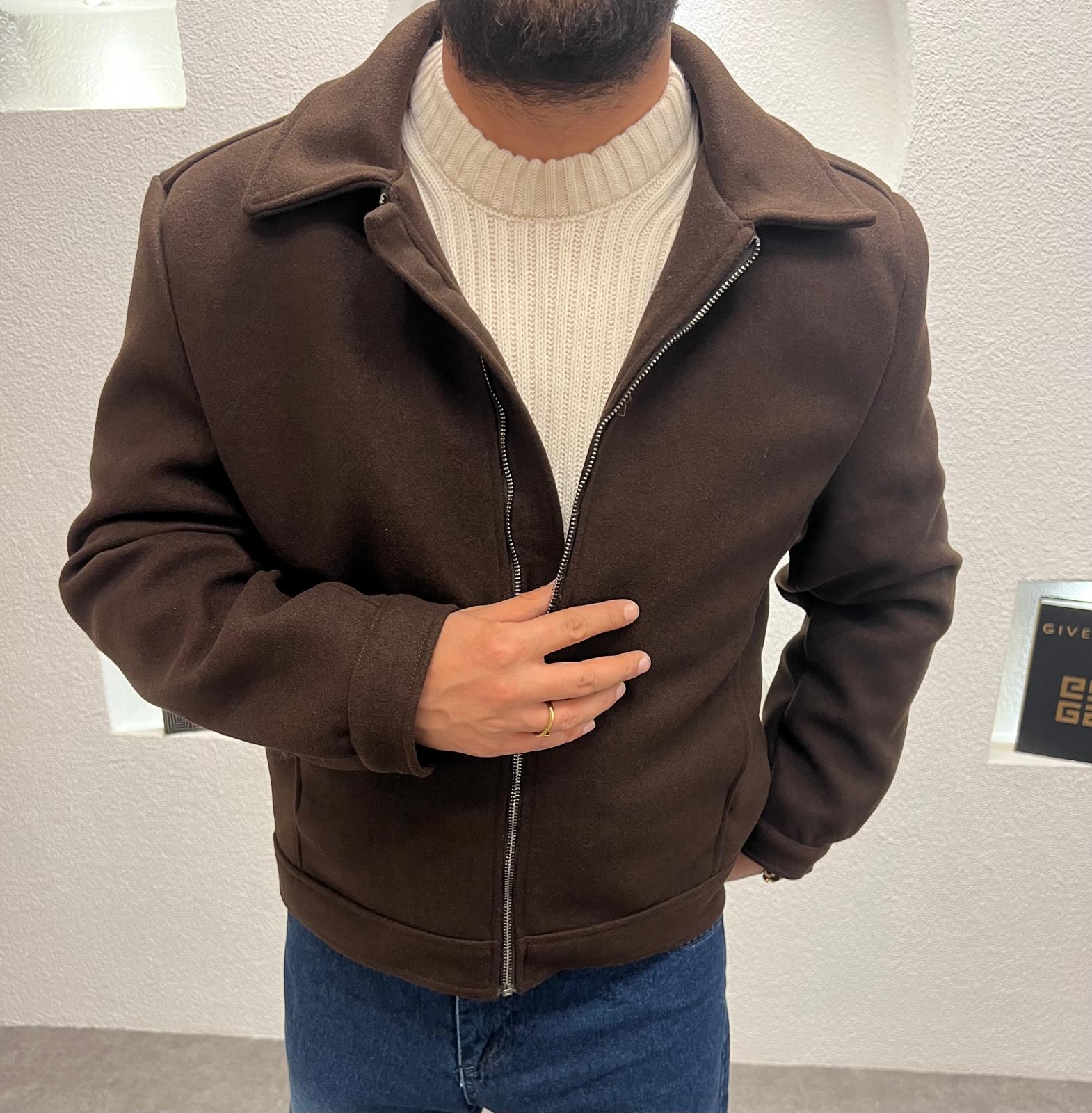 Erkek Kaşe Fermuarlı Mont/Ceket 