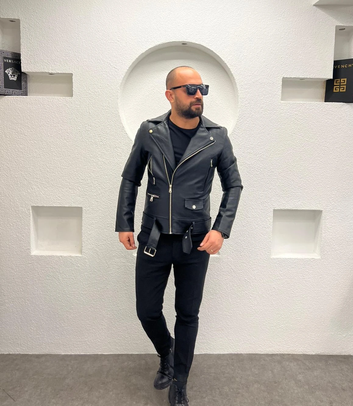 Kuzey Deri Ceket - Mont - Siyah