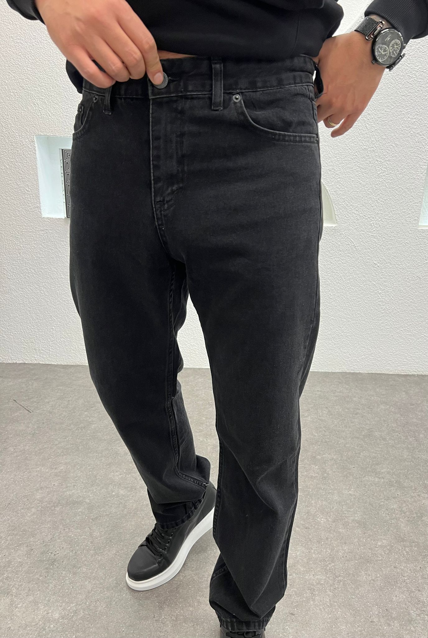 Baggy Kalıp Erkek Jean Antrasit