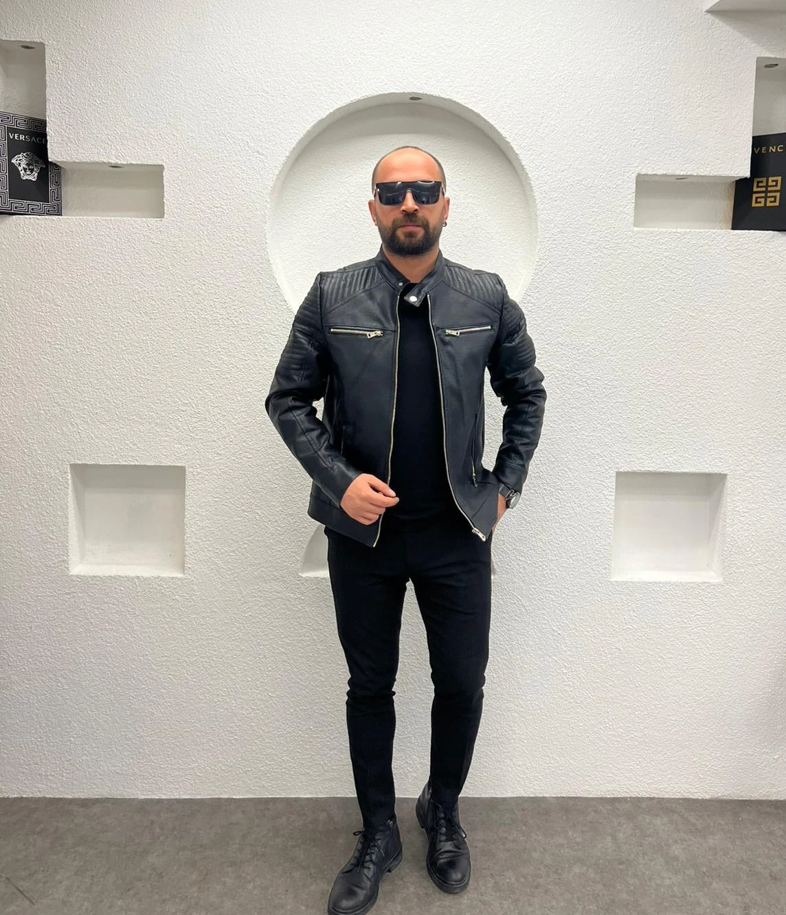 NorthStyle Erkek Deri Mont - Ceket - Siyah