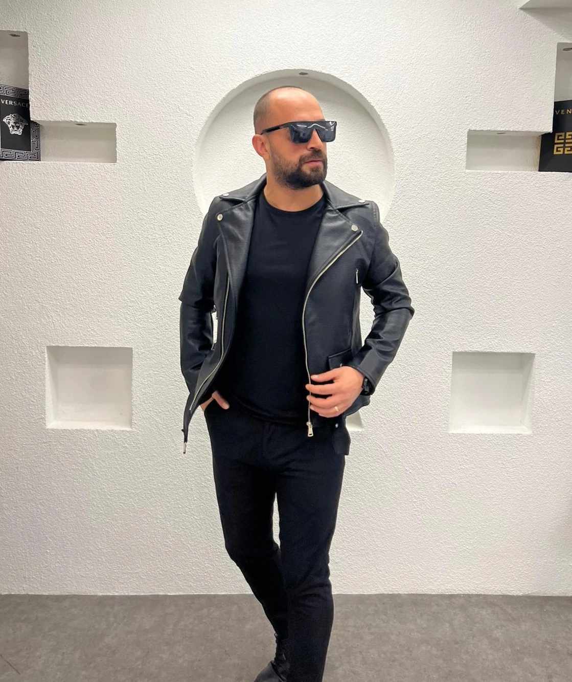 Kuzey Deri Ceket - Mont - Siyah