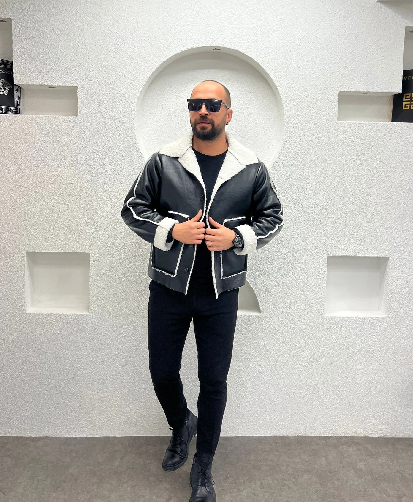 İçi Kürkli Oversize Deri Mont 