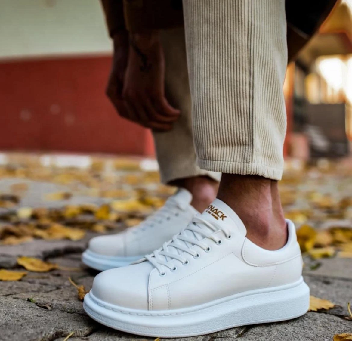 Yüksek Taban Günlük Ayakkabı Beyaz ( 40002 )