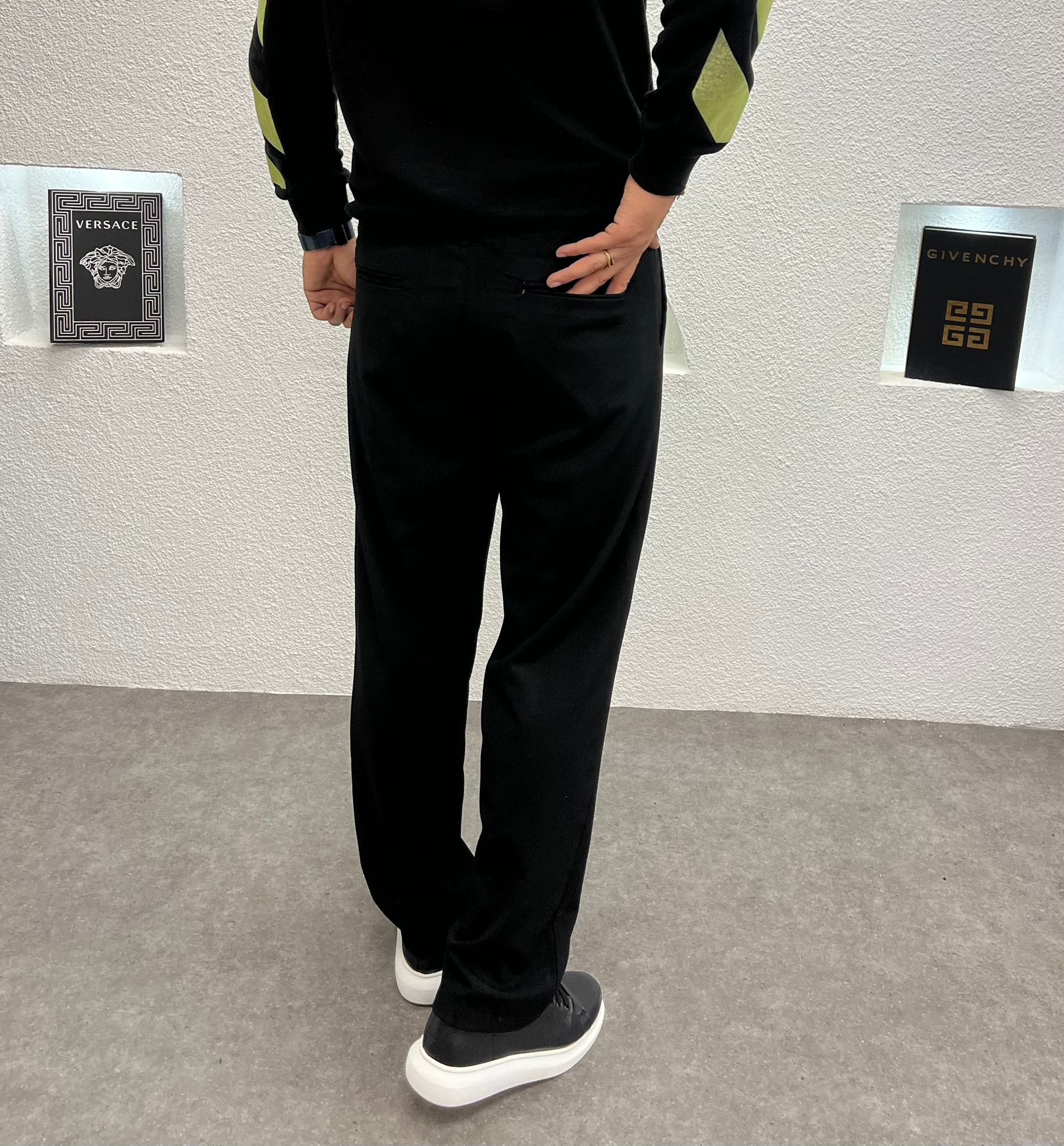 Baggy Kalıp Kumaş Kışlık Pantolon Siyah