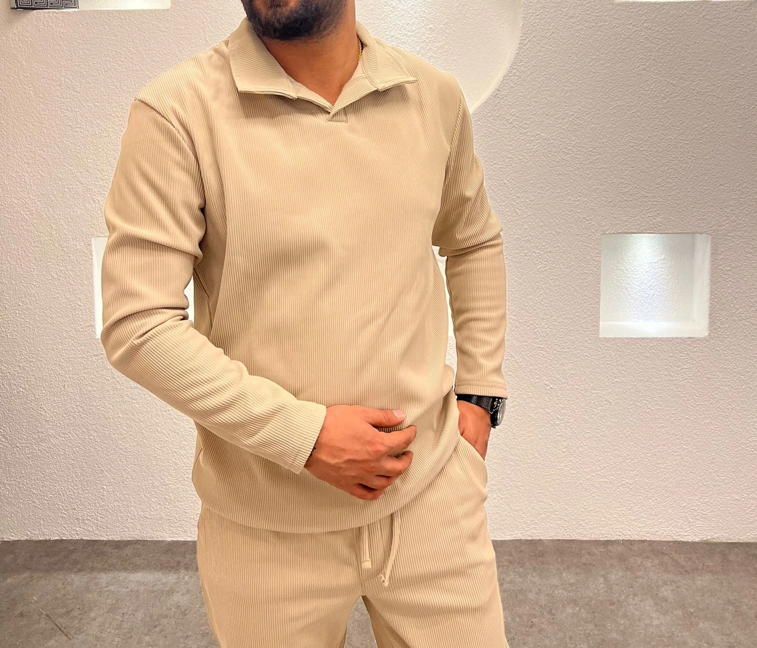 Slim Fit Polo Yaka Jogger Takım - Mint